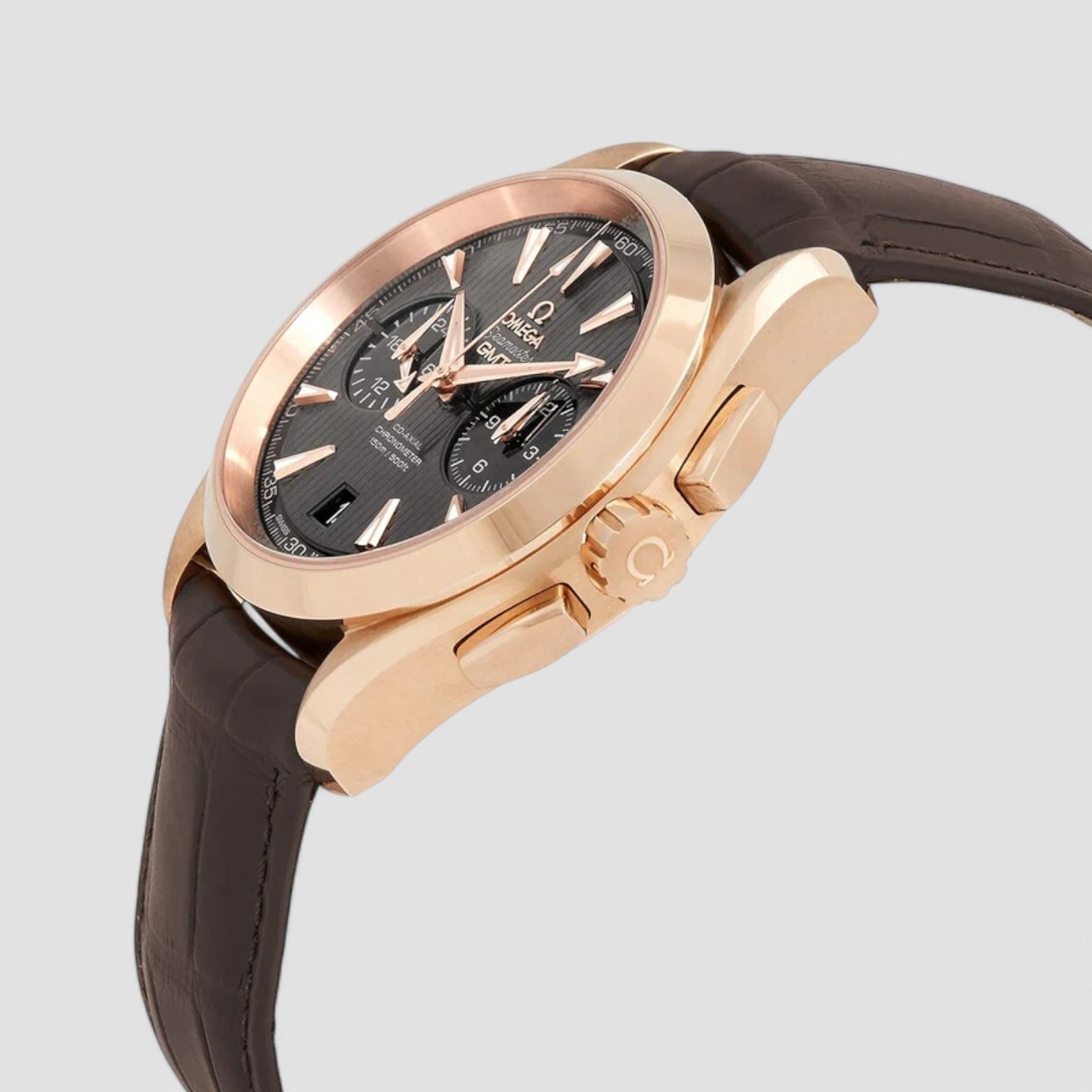 Seamaster Aqua Terra 18kt Rose Gold Automatic Chronograph GMT Men's W