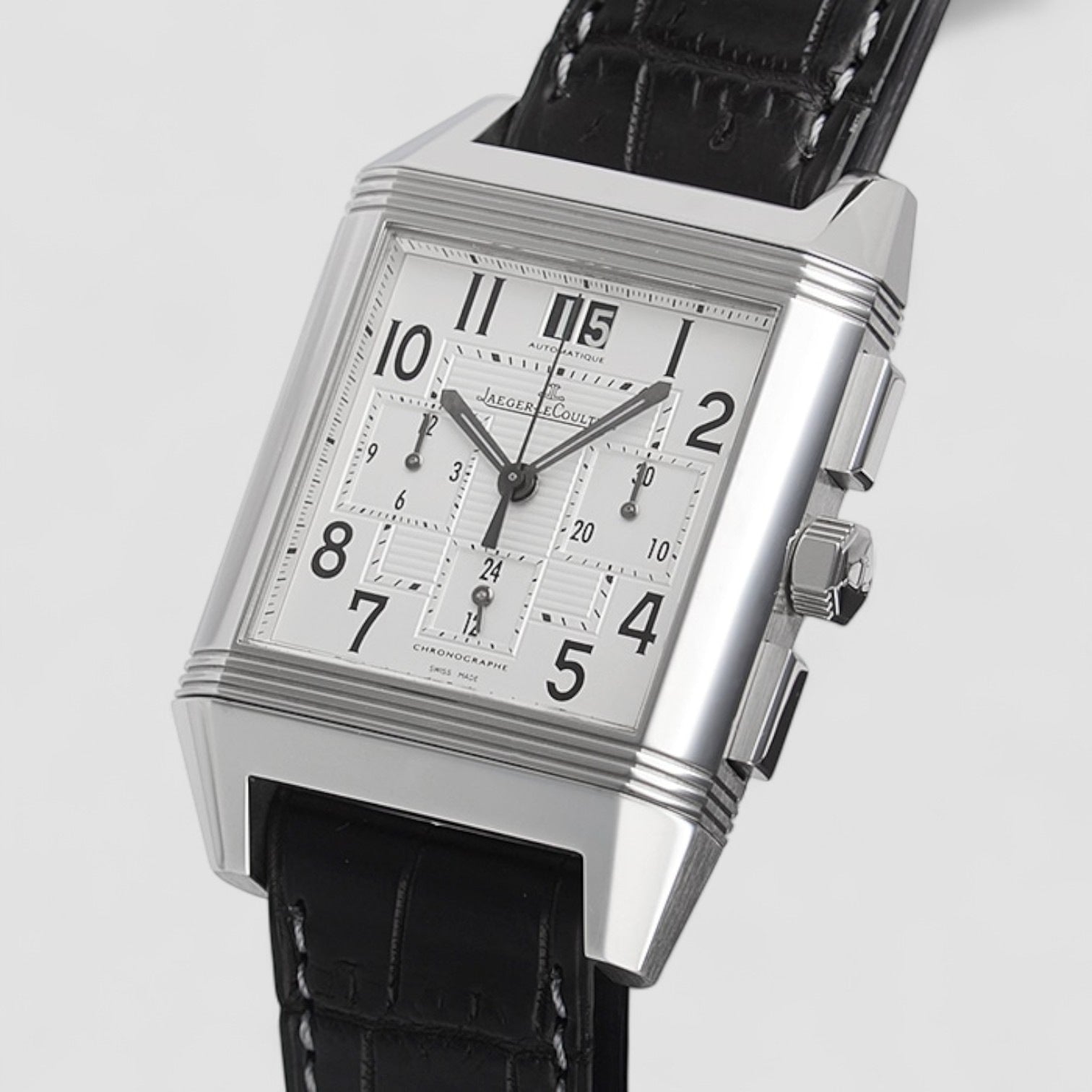 Reverso Squadra Chronograph GMT SS / Alligator