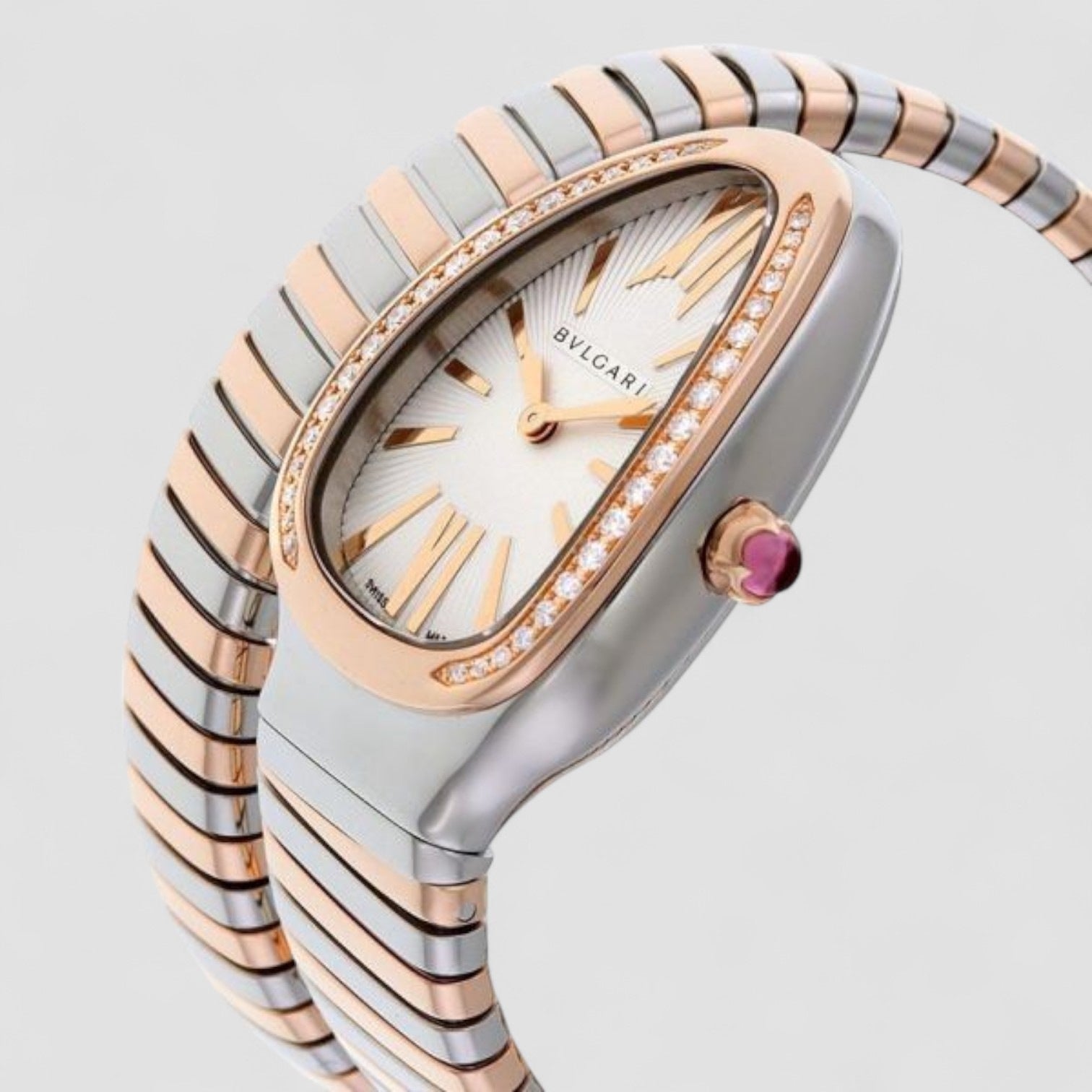 Serpenti Tubogas Steel and Rose Gold 18k
