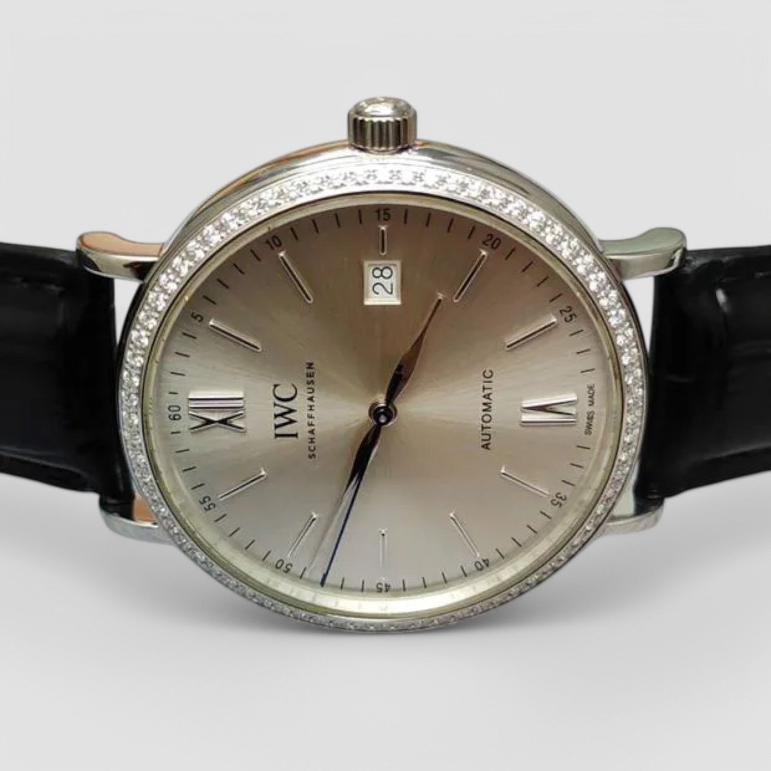 Portofino Silver Dial Diamond Automatic Men's Watch