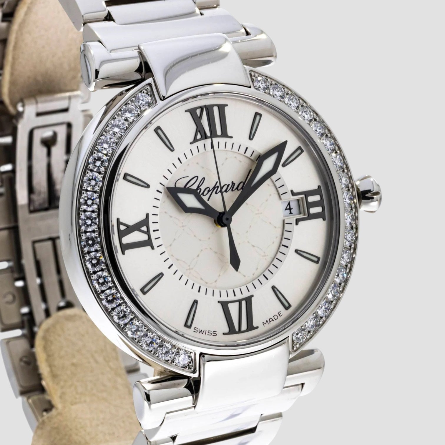 Imperiale Diamond Silver Dial Stainless Steel Ladies Watch