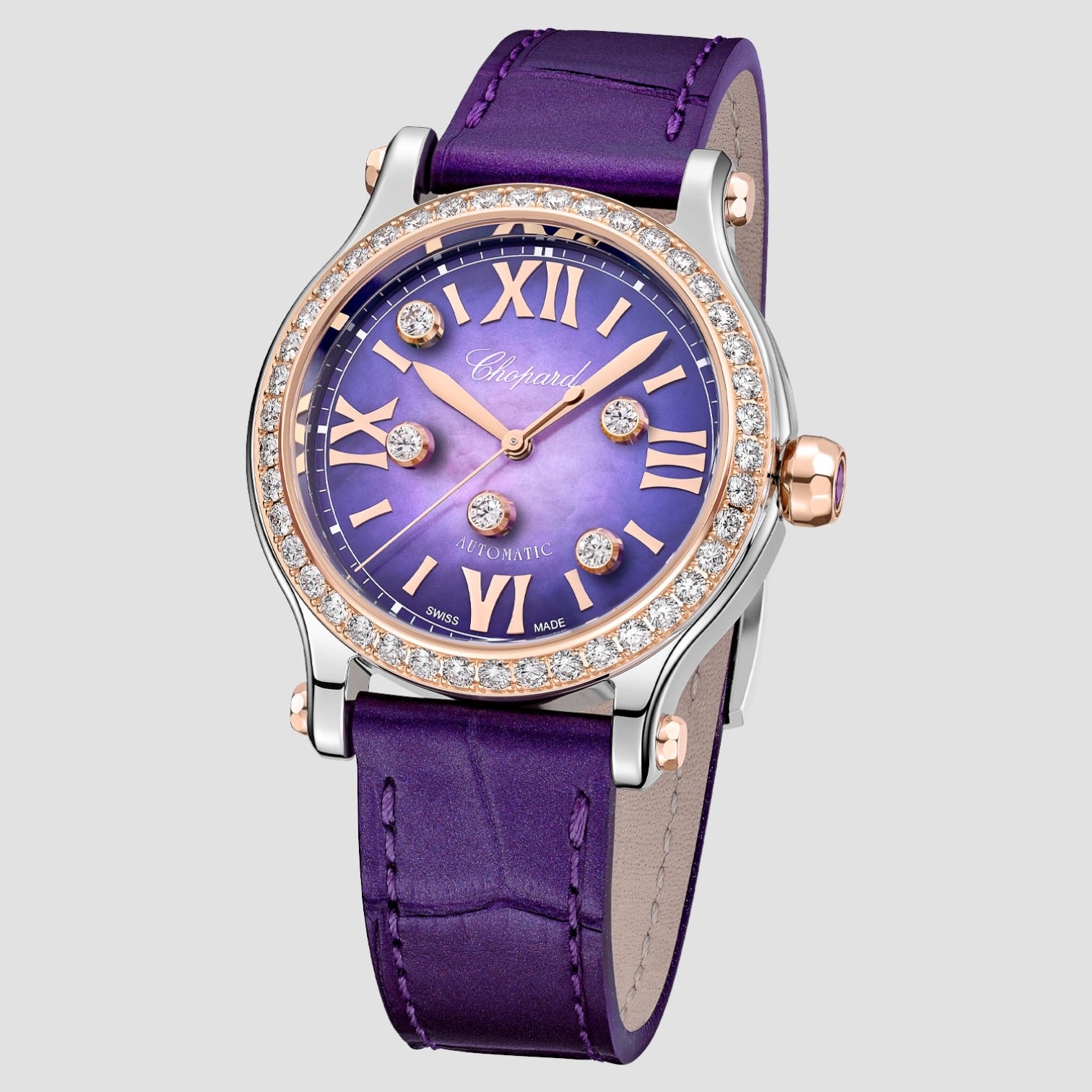 Happy Sport Diamonds 33 Steel/Rose Gold