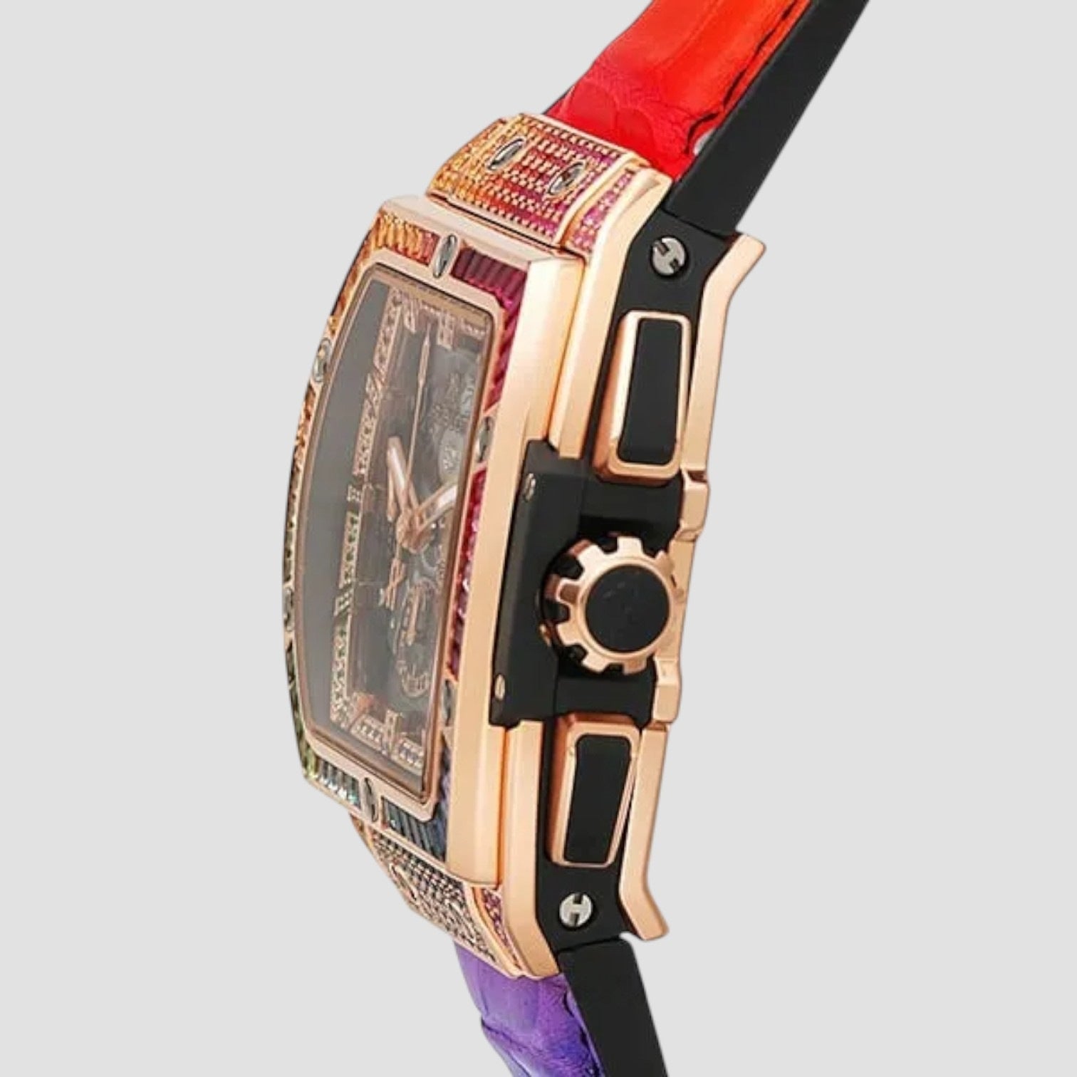 Spirit of Big Bang King Gold Rainbow Chronograph Automatic Men's Watch