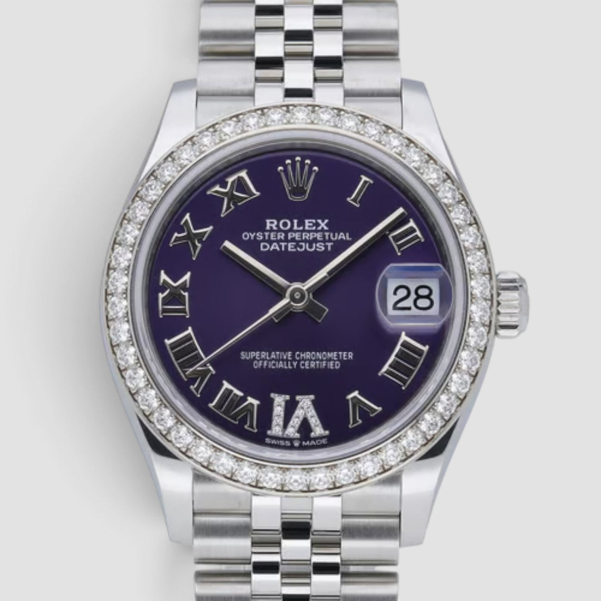 Datejust 31 Aubergine Diamond Dial Jubilee