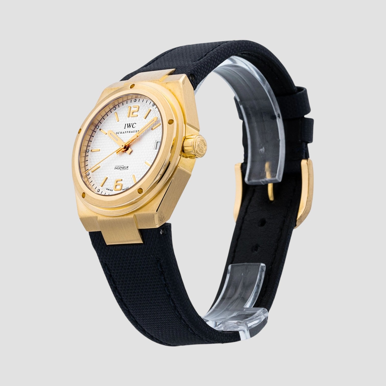 Ingenieur Silver Quarter Arabic Dial Fabric Strap