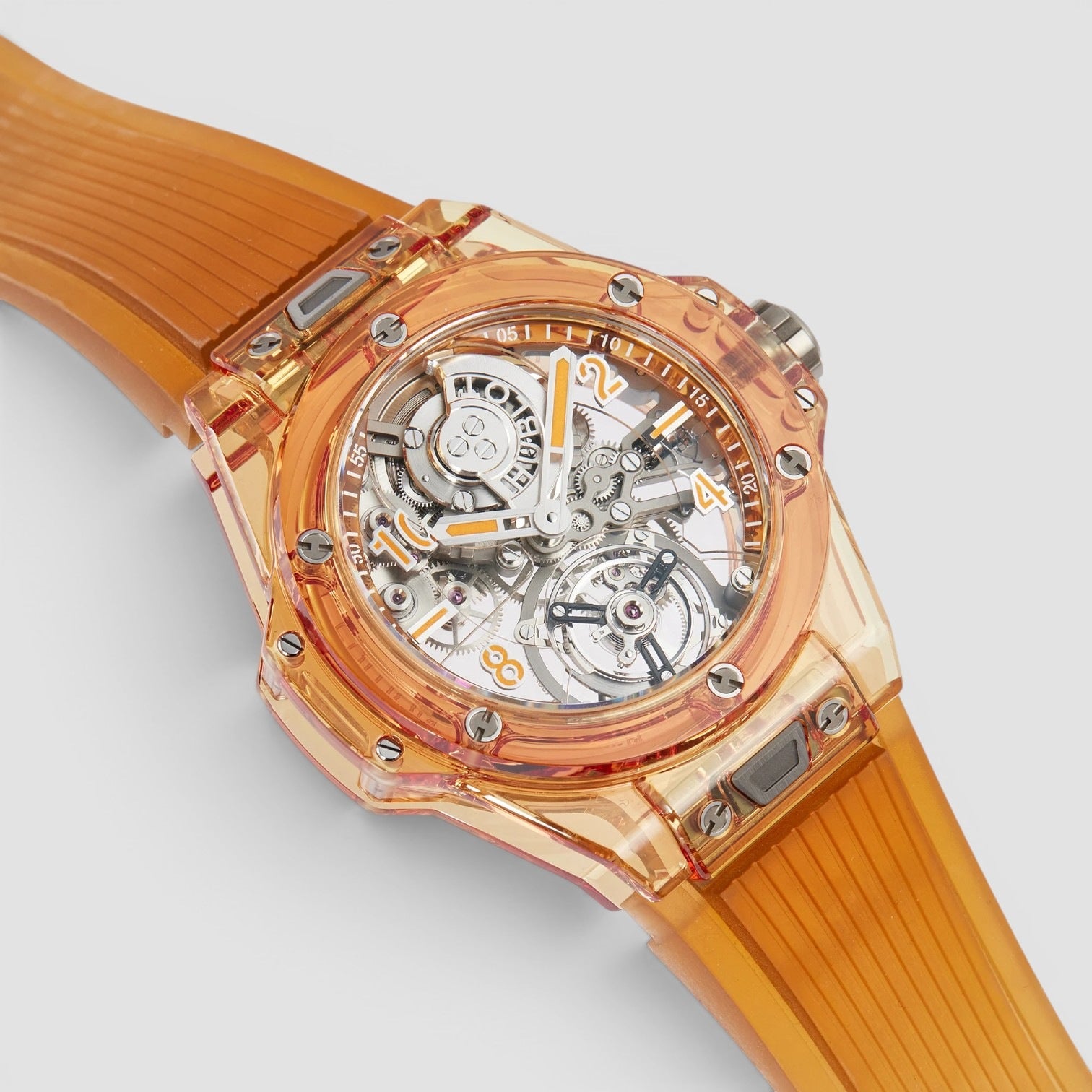 Big Bang Tourbillon Automatic Orange Sapphire 45mm Skeleton Dial