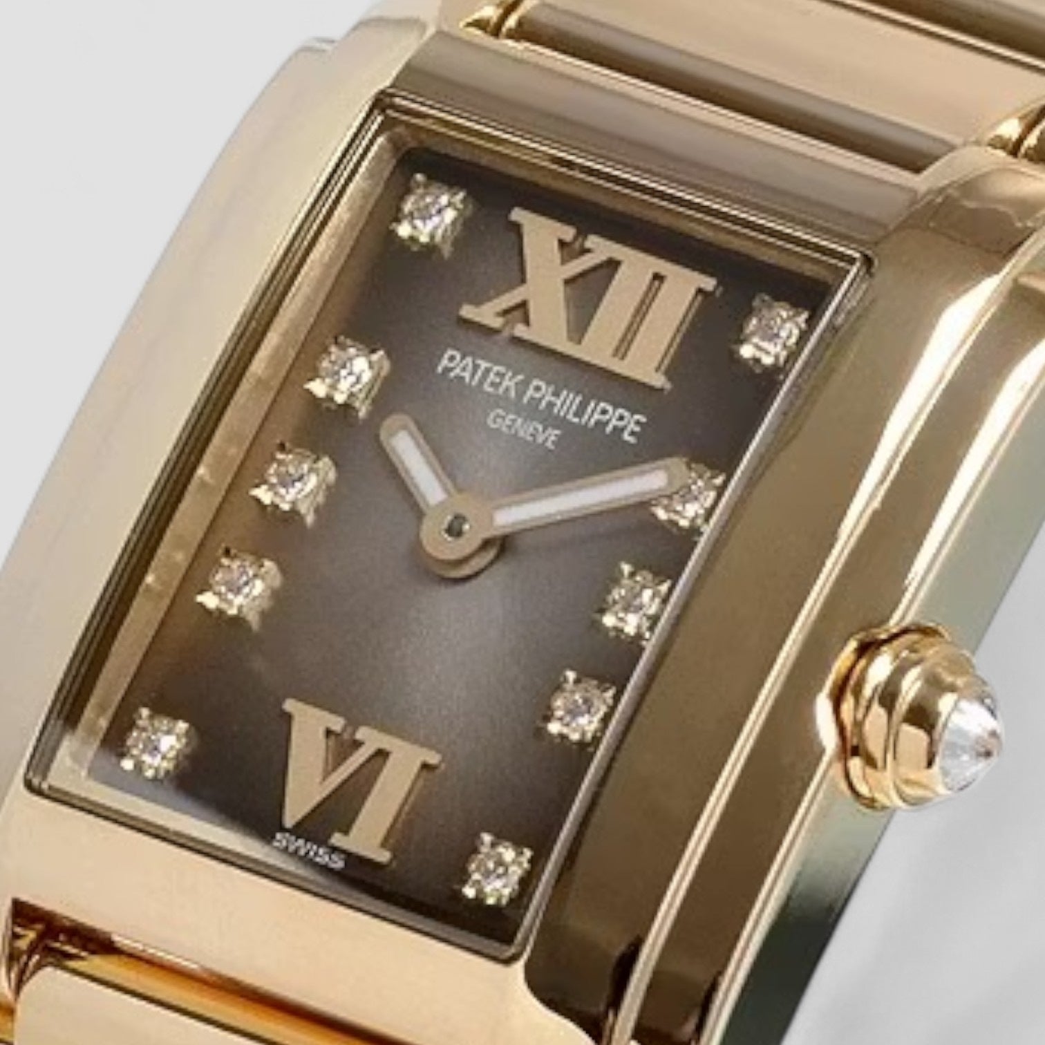 Twenty 4 18K Gold Diamond Dial Ladies Watch