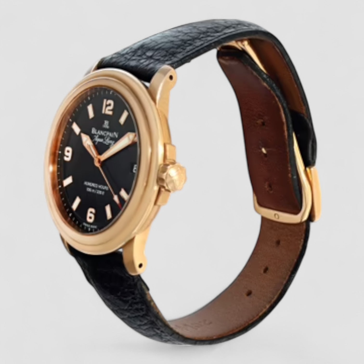 Aqualung 18K Rose Gold Hundred Hours Black Dial LIMITED