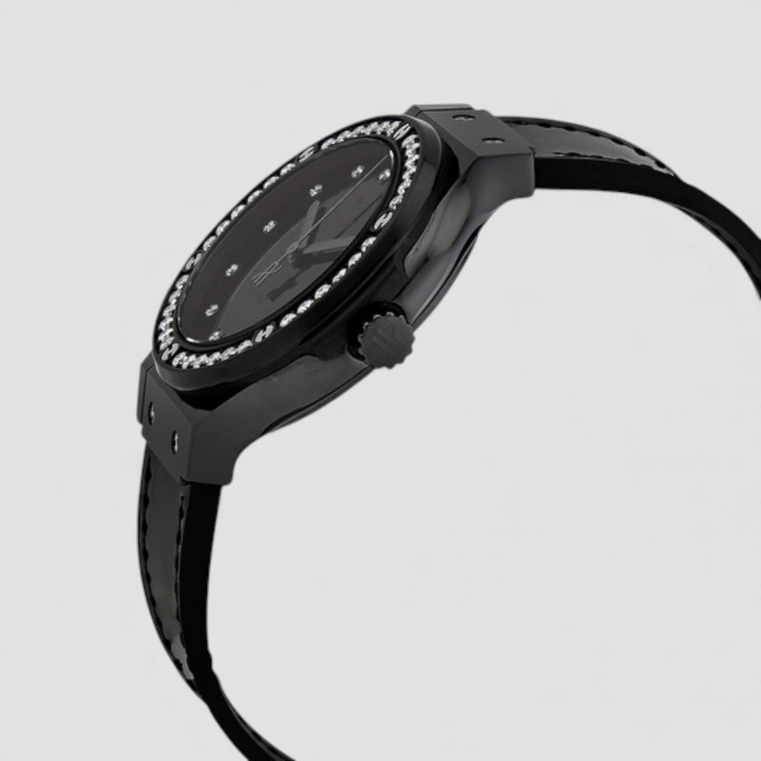 Classic Fusion Lacquered Black Dial Automatic Men's Diamond Watch