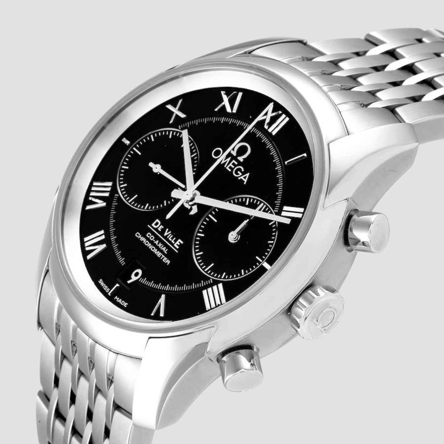 De Ville Co-Axial Chronograph Steel Mens Watch
