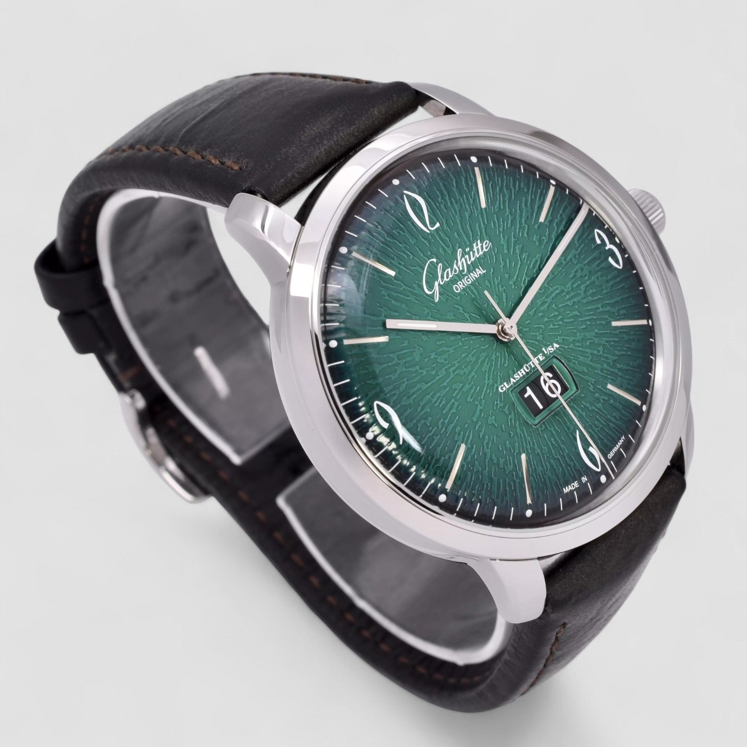 Glashutte Senator Sixties Automatic Green Dial Men's Watch