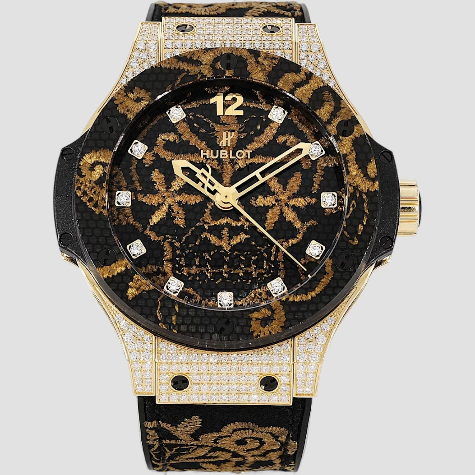 Big Bang Broderie Yellow Gold and Diamond Ladies' Watch
