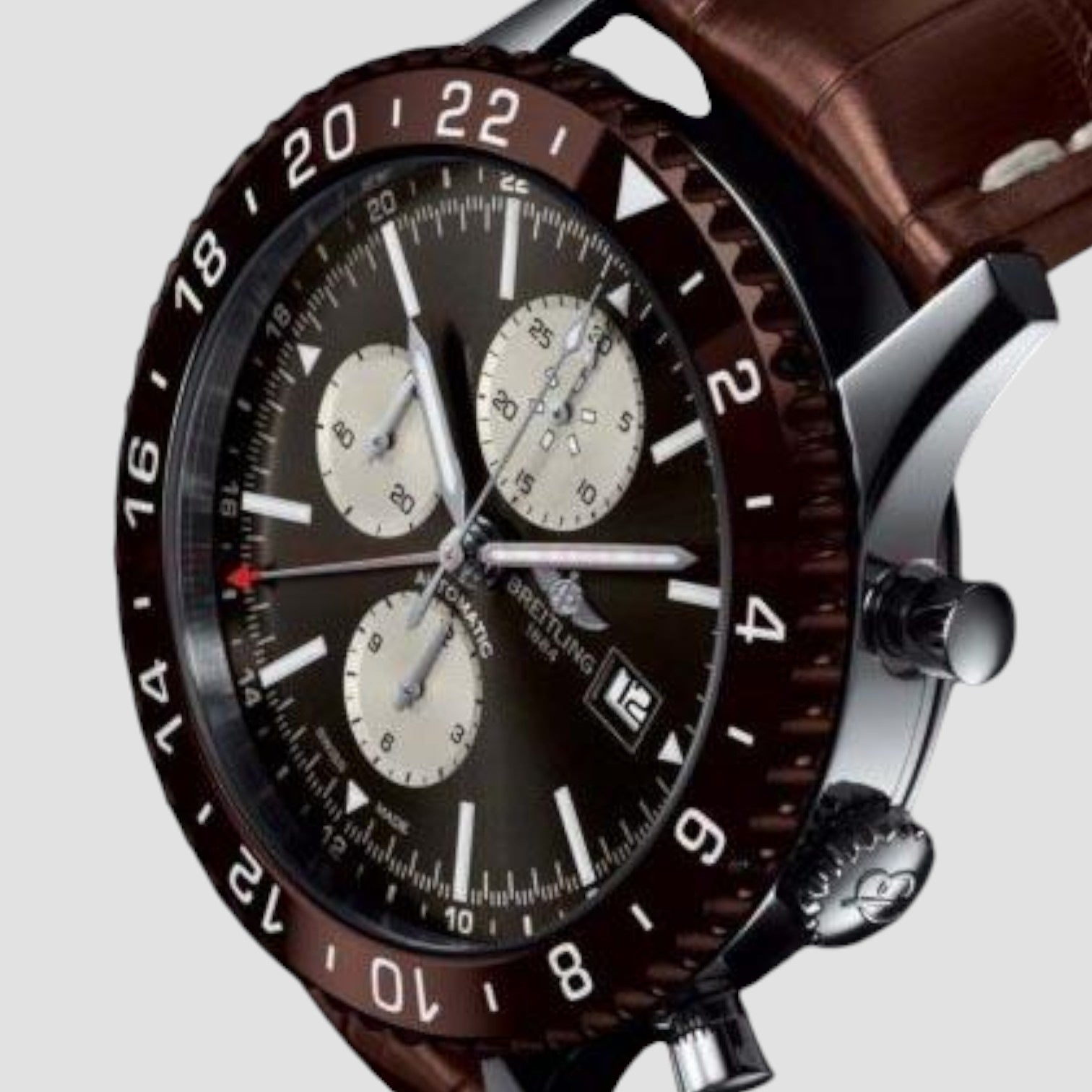 Chronoliner Bronze Dial Brown Leather Men's Watch