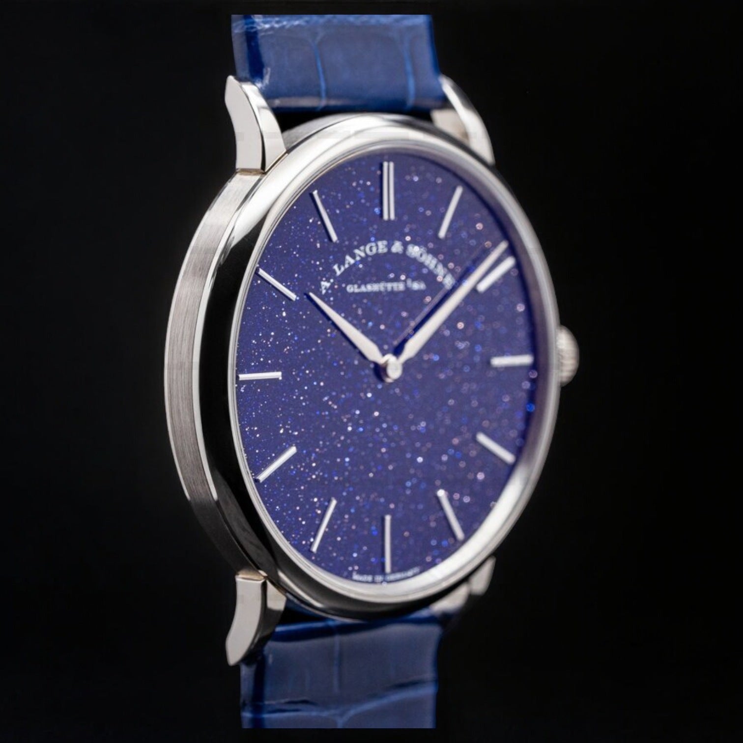 Saxonia Thin Manual Wind Blue Gold-Flux Dial