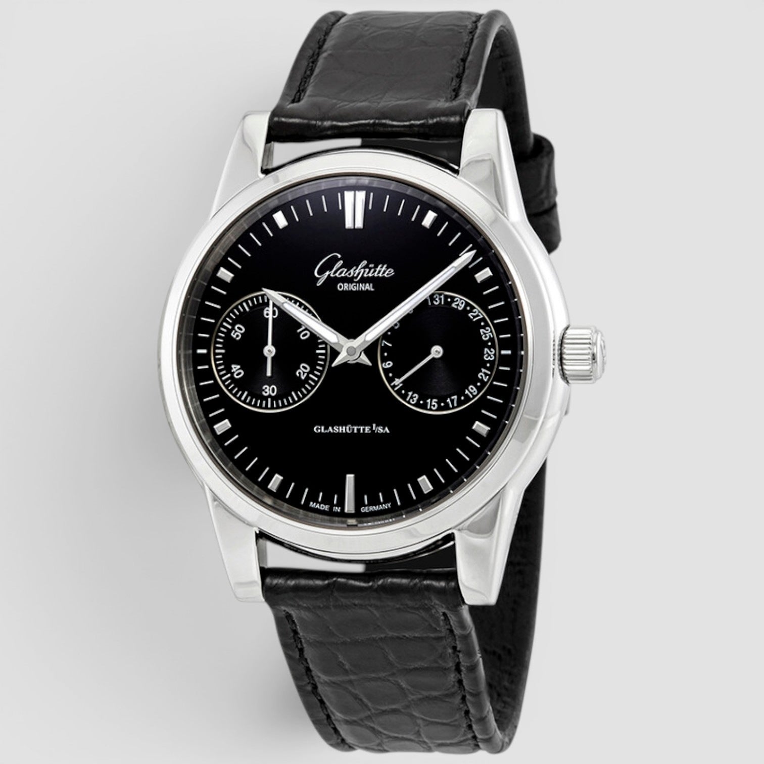 Senator Hand Date 40mm Steel Black Dial Automatic