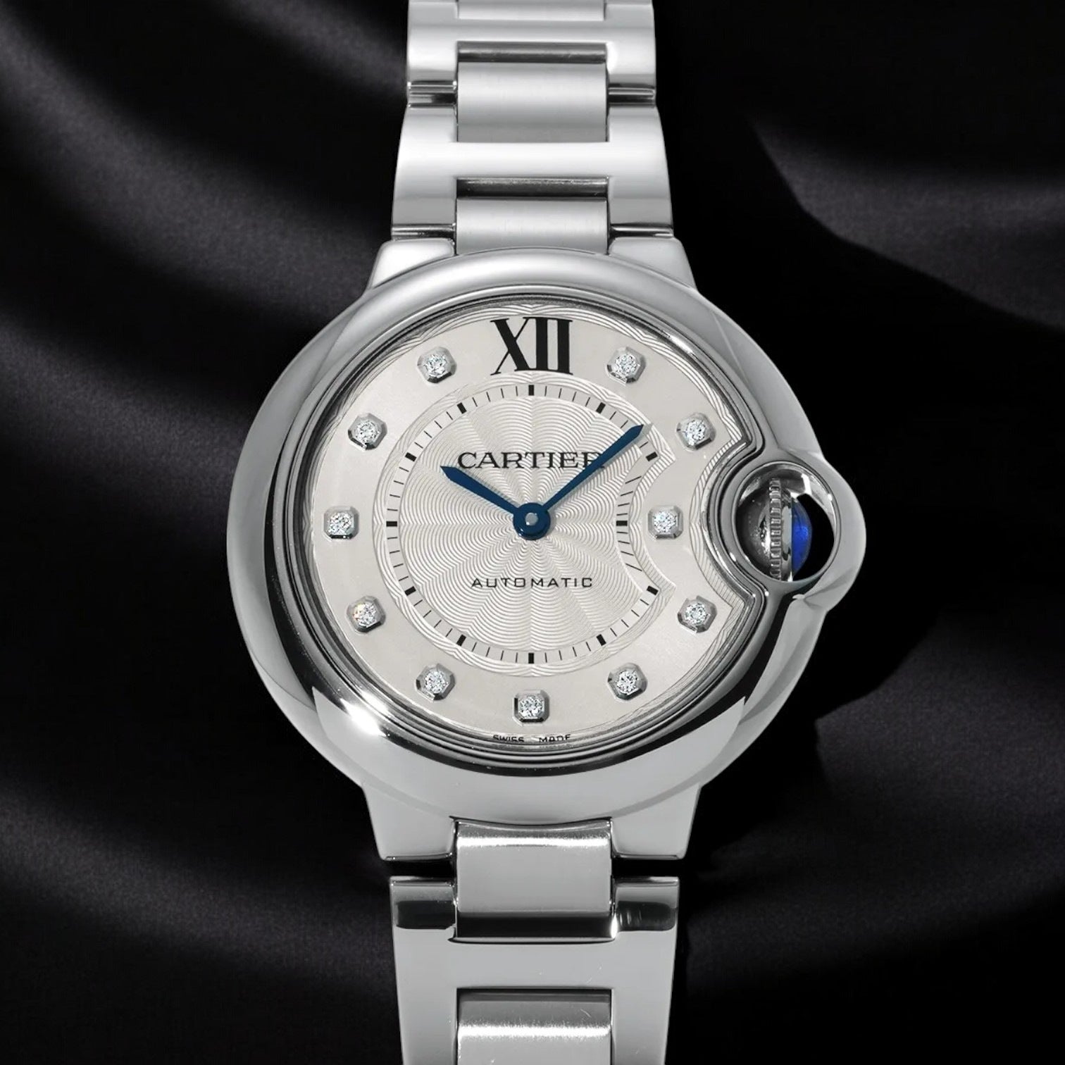 33 Mm Midsize Diamonds Automatic Ballon Bleu