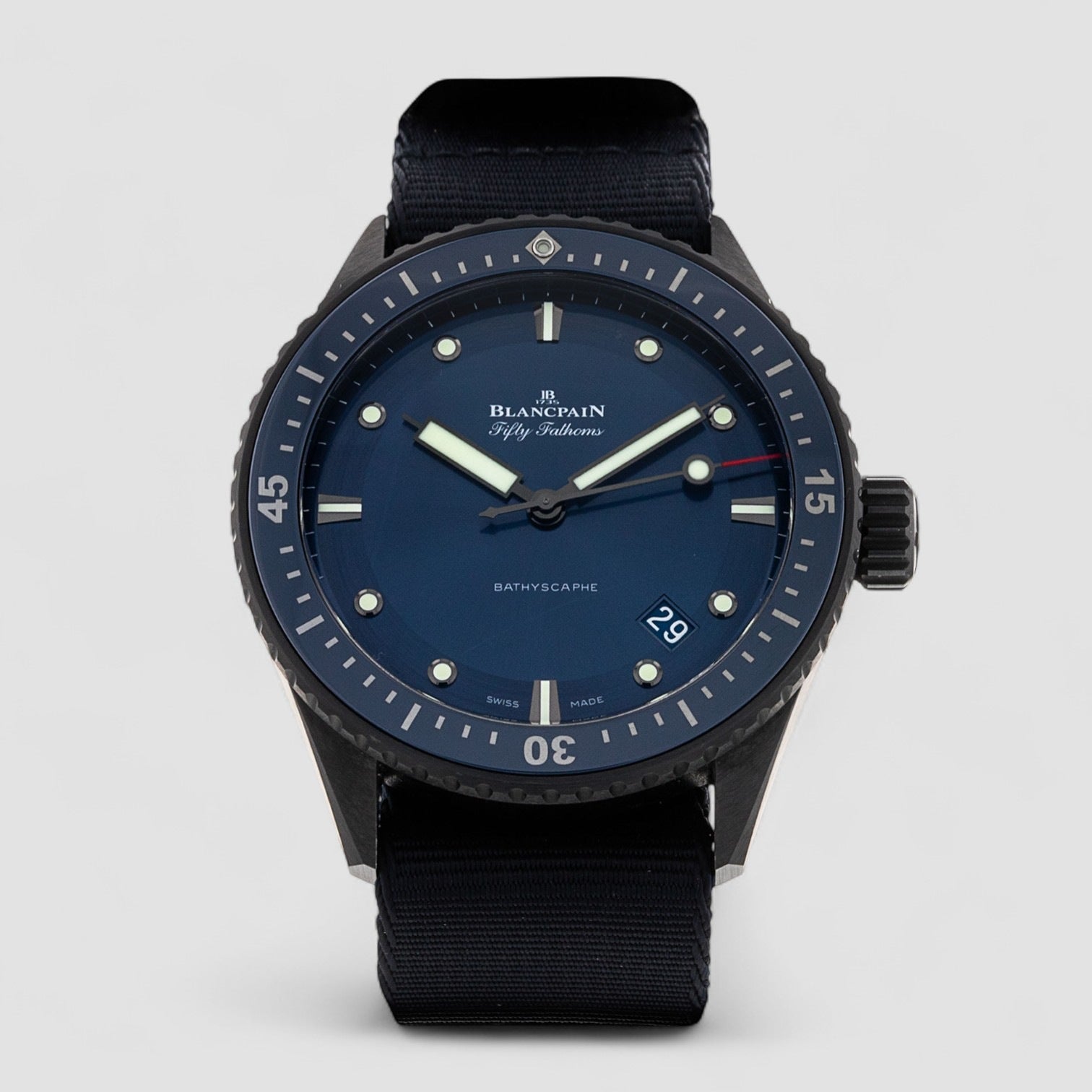 Fifty Fathoms Bathyscaphe Ceramic Bucherer Blue Limited Edition