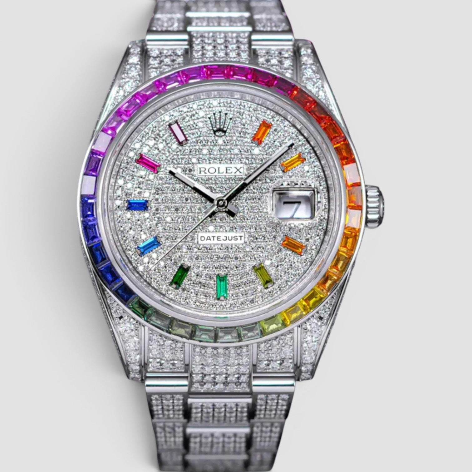 Datejust 41 Iced Out Rainbow - Custom Diamond Set