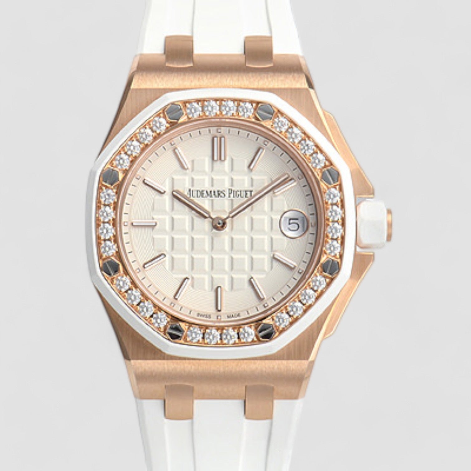 Royal Oak Offshore Diamonds White Dial Women's Watch
