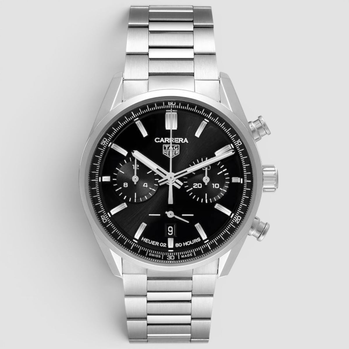 Heuer Carrera Calibre Heuer 02 Chronograph Black Dial
