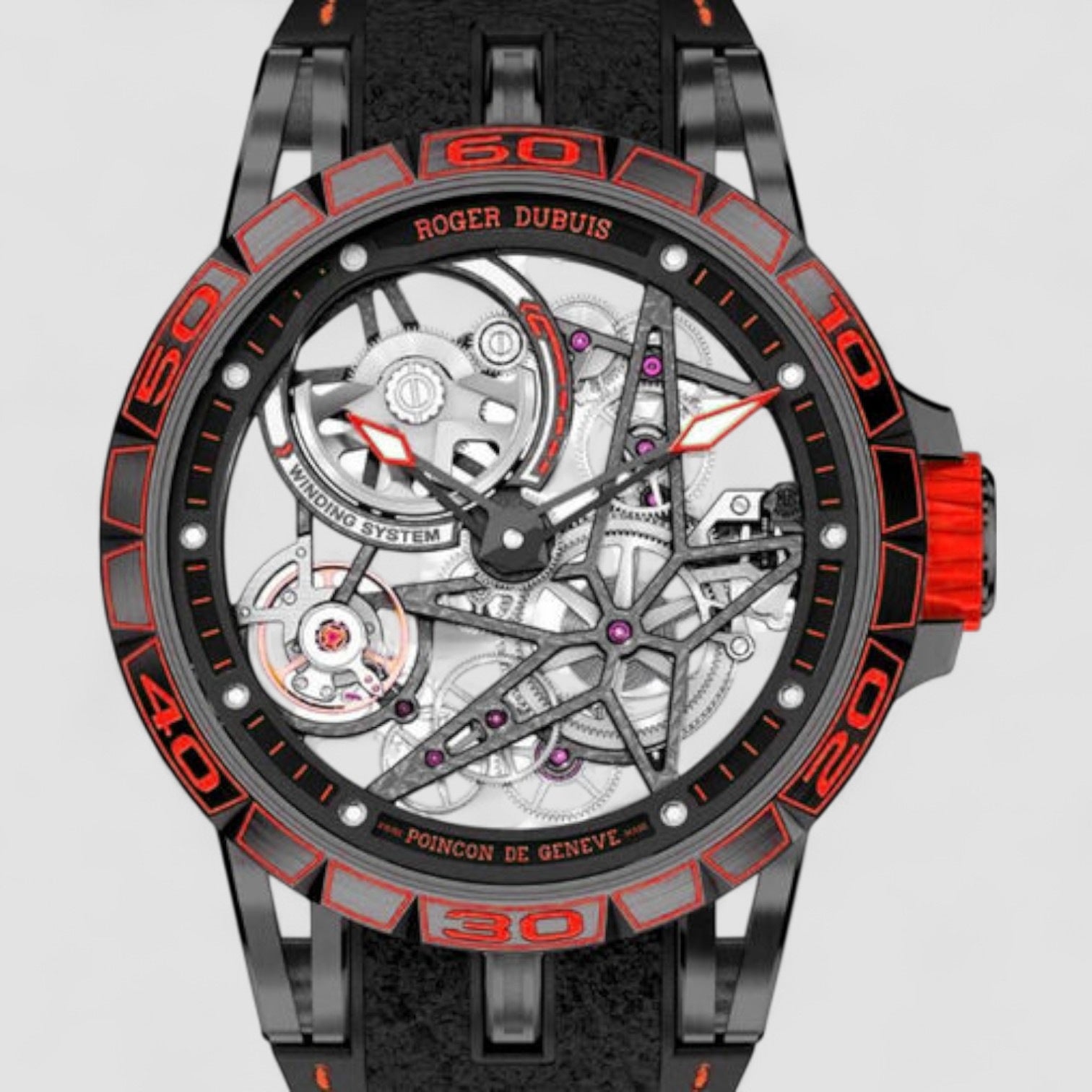 Excalibur Spider Pirelli Skeleton Automatic Men's Watch