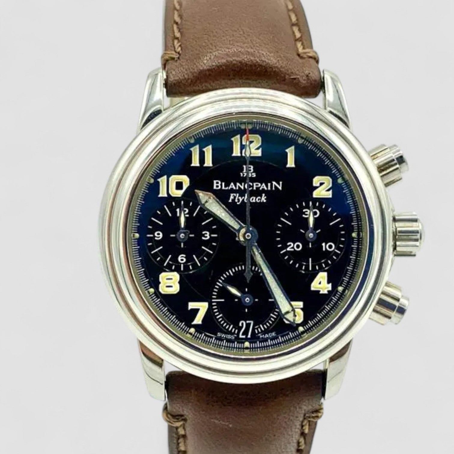 Leman Flyback Chronograph Black Dial SS