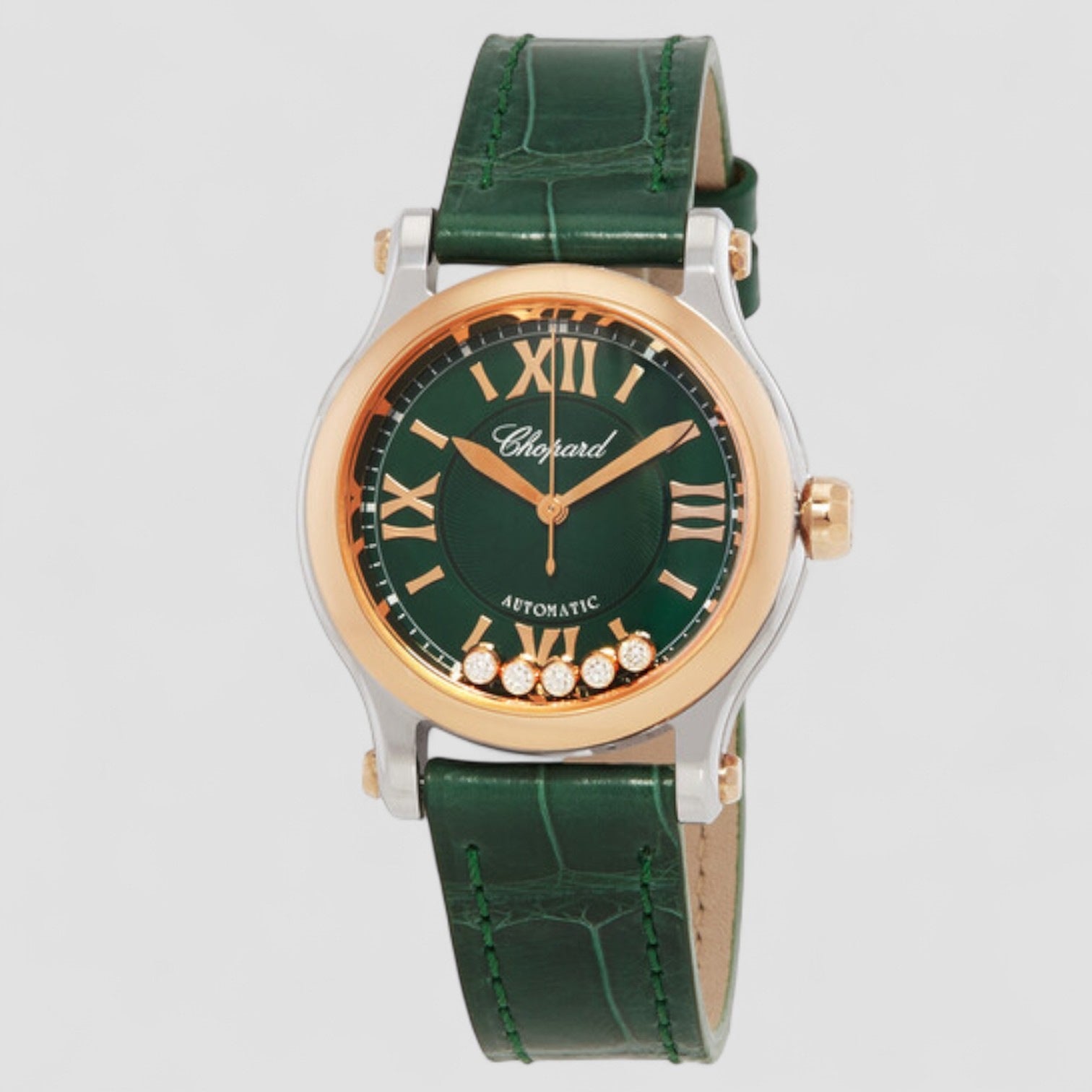 Happy Sport Automatic Green Dial Ladies Watch 30mm
