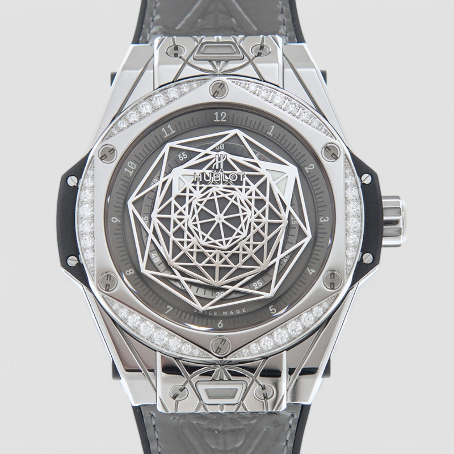 Big Bang Sang Bleu Automatic Diamonds Grey Dial Watch