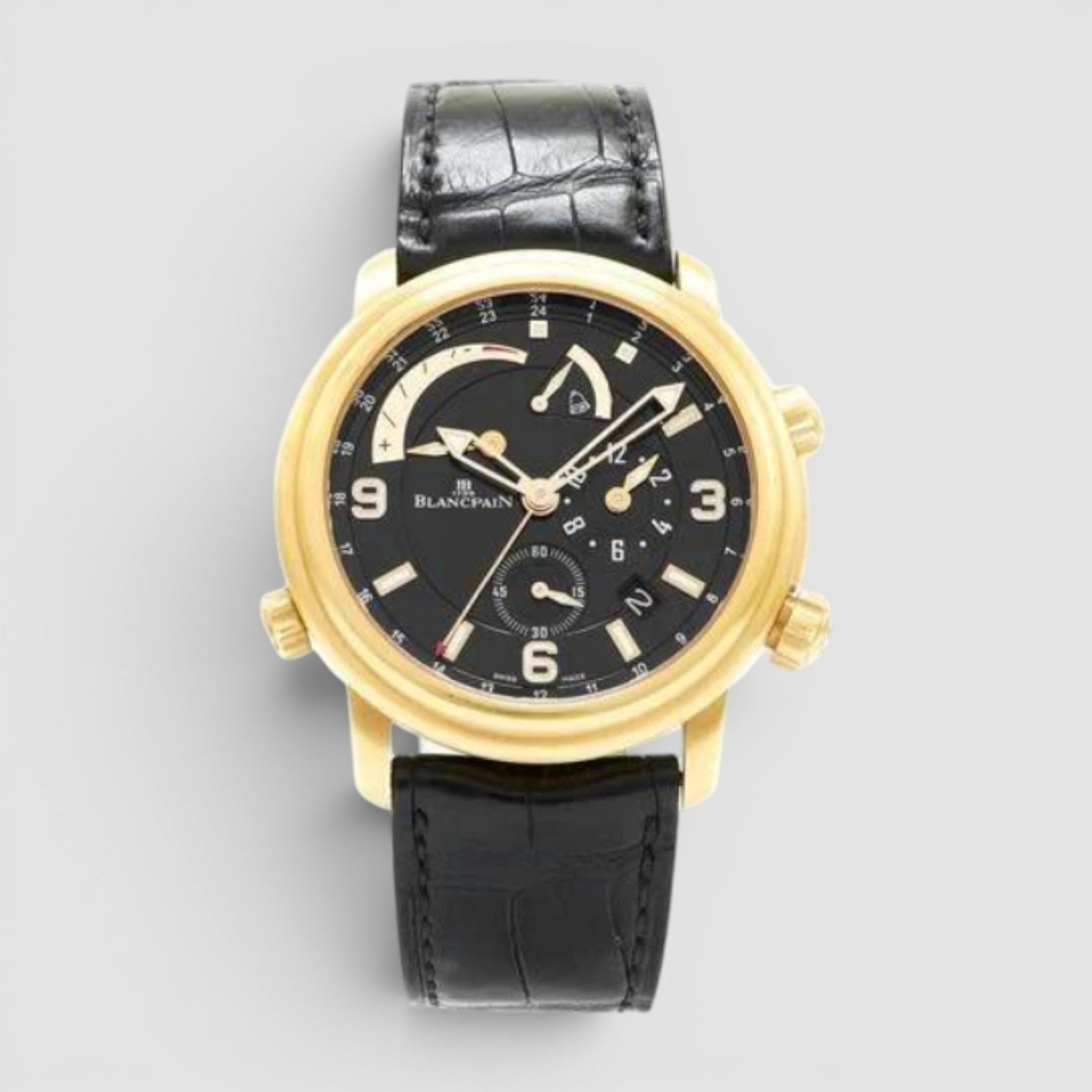 Léman Réveil GMT 40mm Rose Gold Black Dial