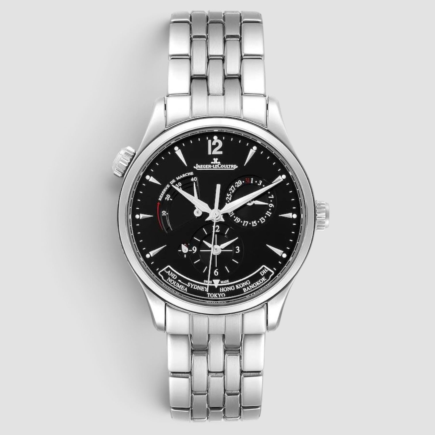 Master Geographic 39mm Stainless Steel Black Dial