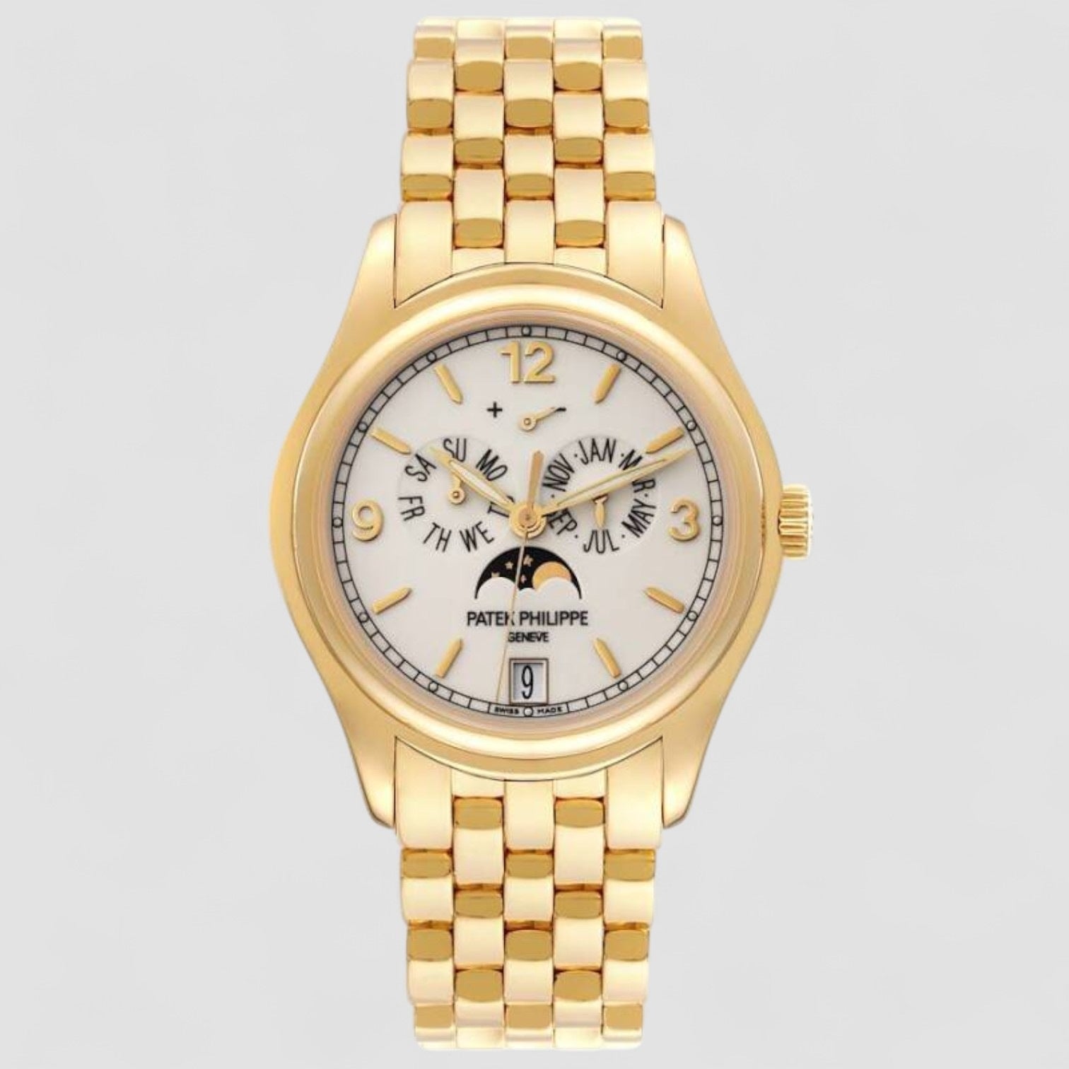 Annual Calendar Cream Dial 18K Yellow Gold / Bracelet