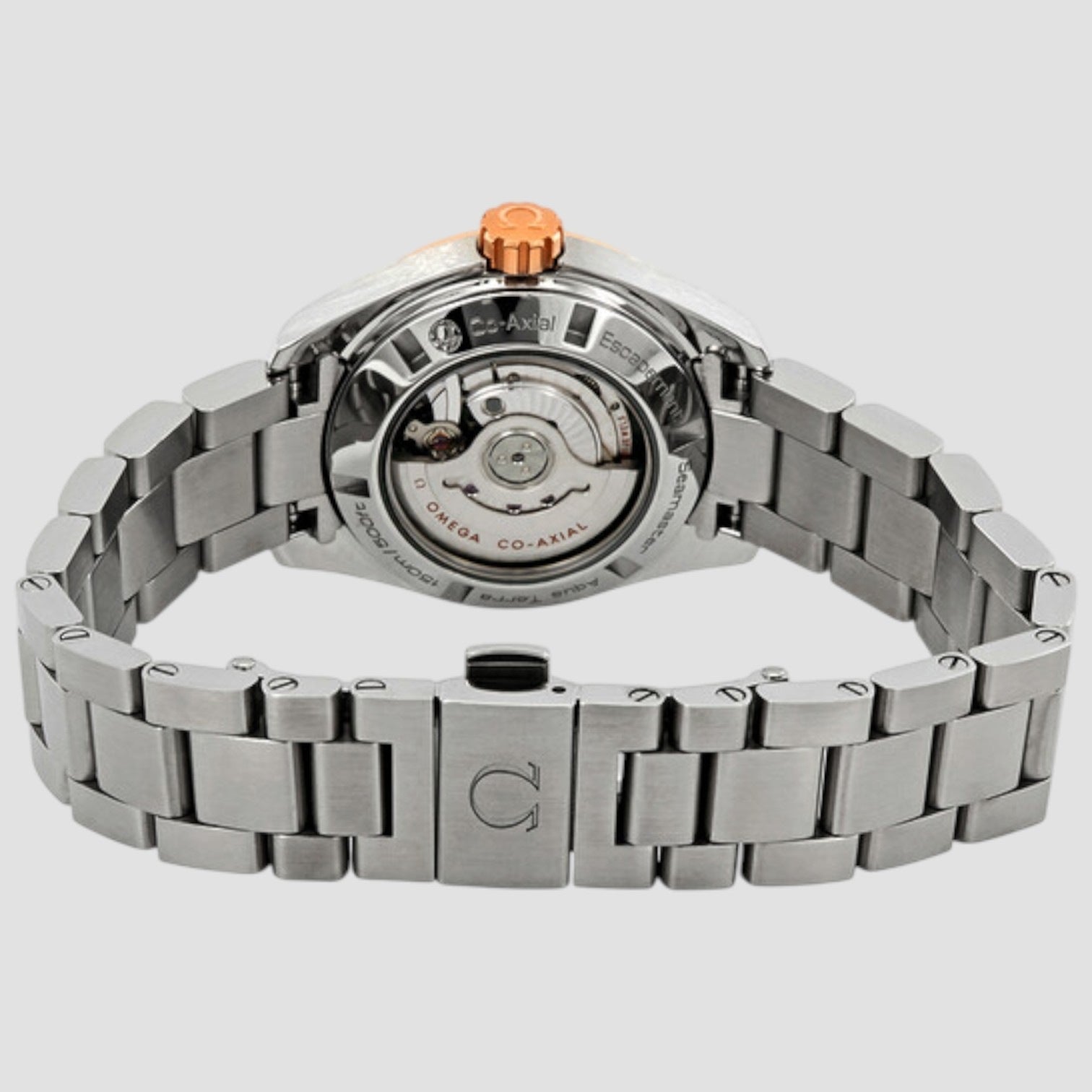 Seamaster Aqua Terra Mother of Pearl Diamond Dial Ladies 18kt Rose Gold/ Steel Watch