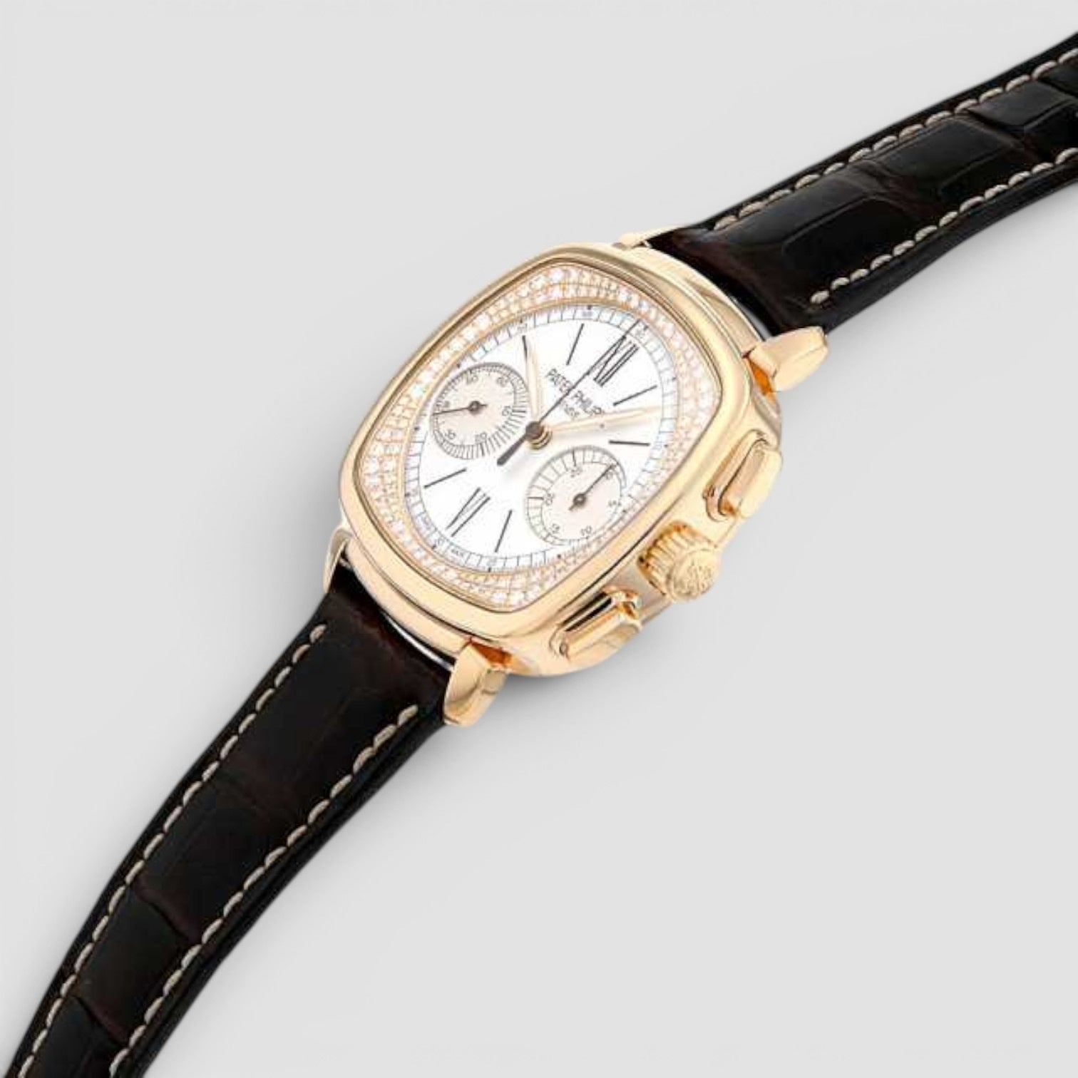 Complications Chronograph 35×39mm Rose Gold Diamond Bezel