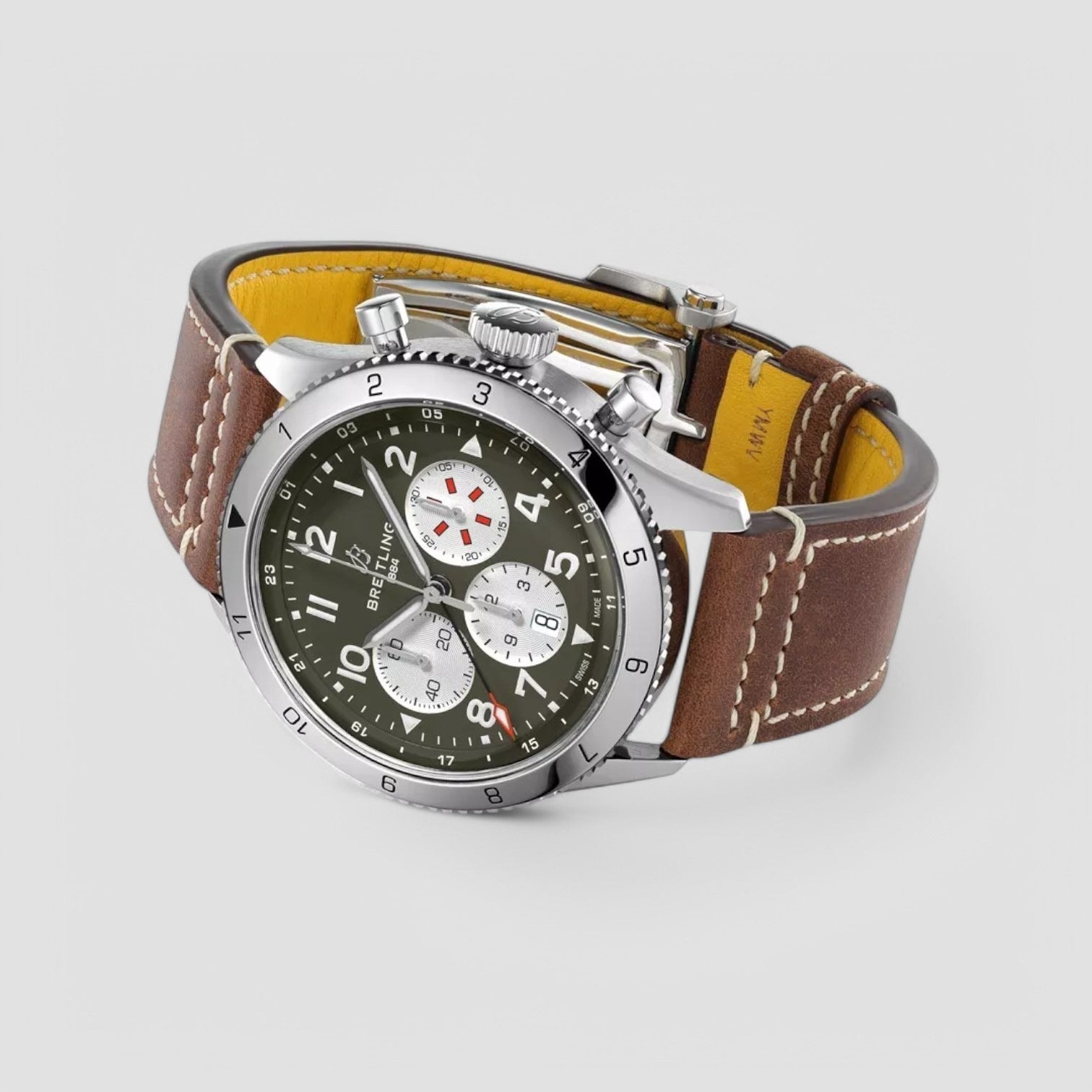 Super AVI Chronograph Automatic Chronometer Green Dial Watch