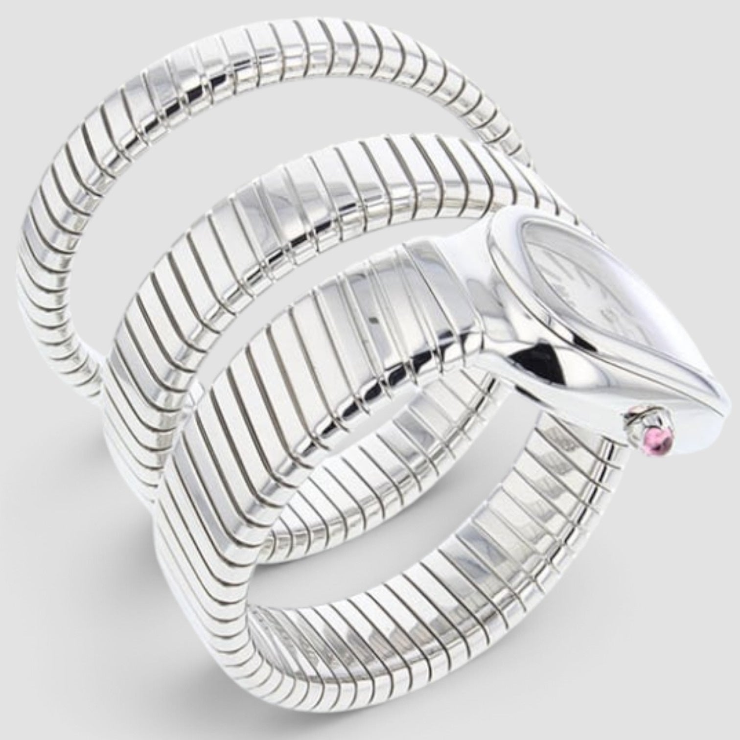 Serpenti Tubogas 35mm Silver Guilloché Dial