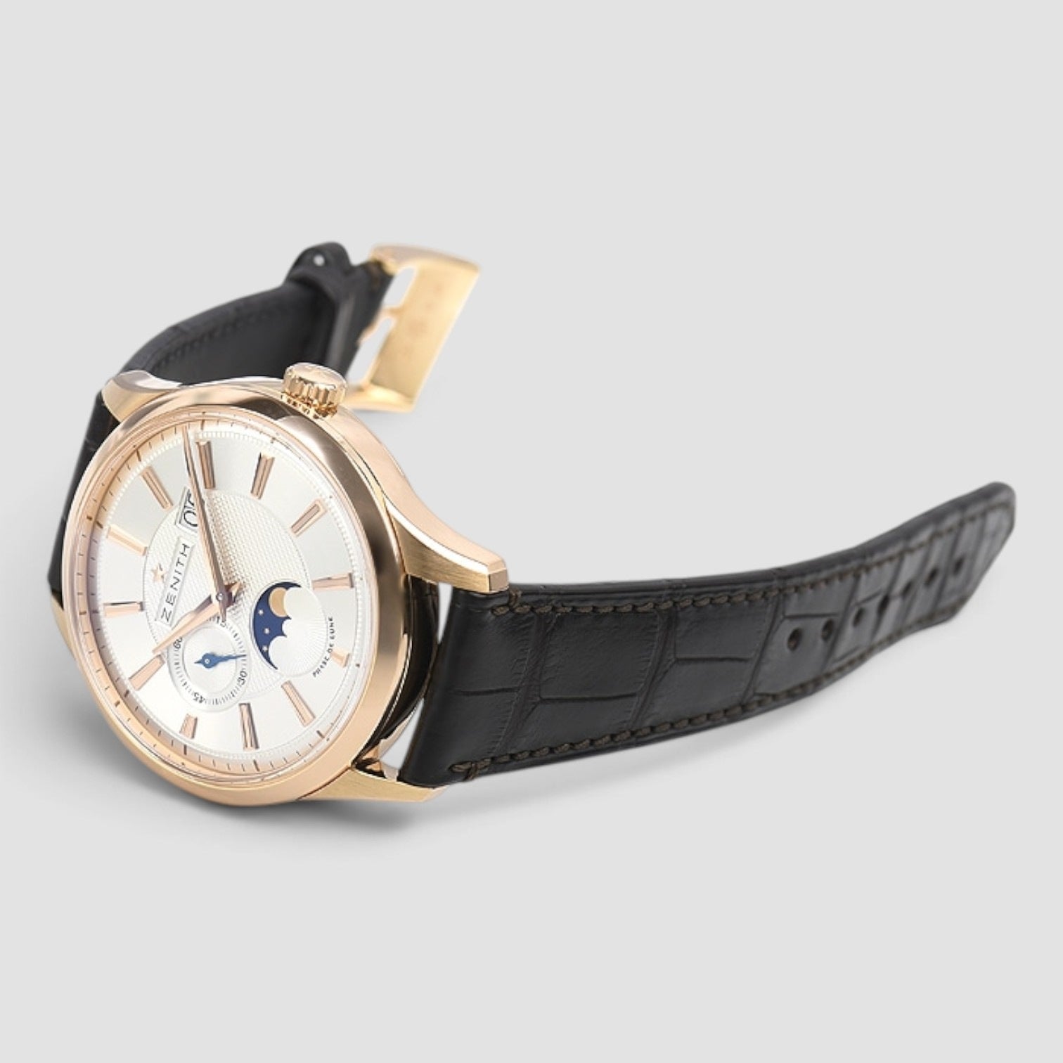 Captain Moonphase 40mm Rose Gold Silver Dial