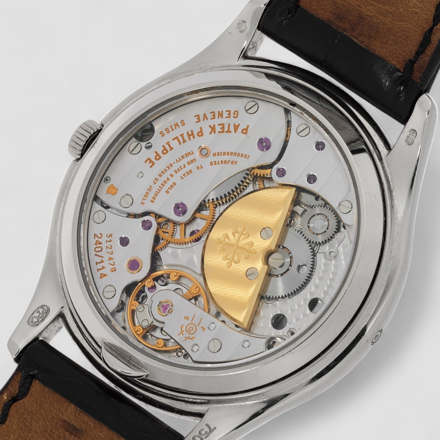 Perpetual Calendar White Roman Dial 18K White Gold