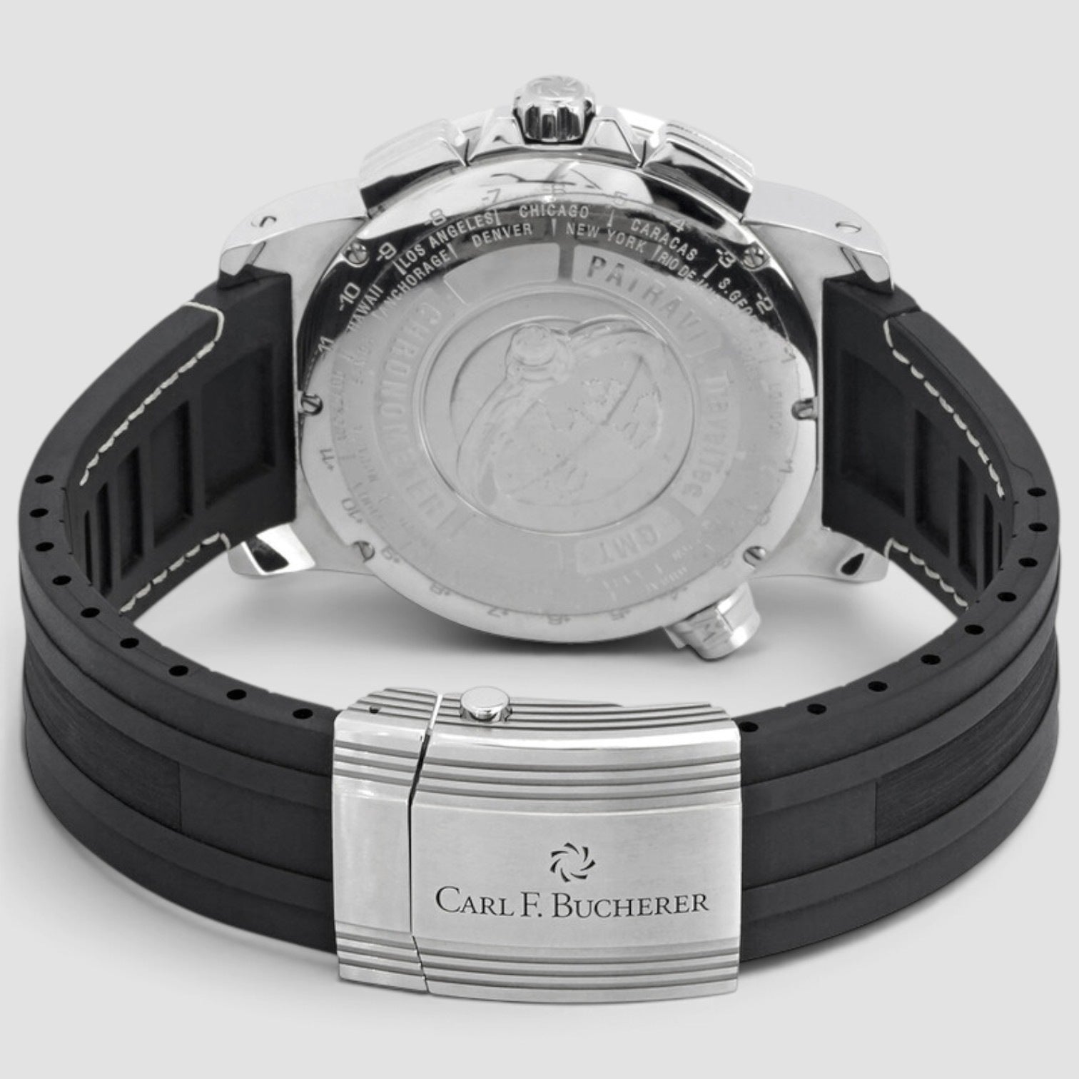 Patravi TravelTec Chronograph Automatic 46.6mm Black Dial