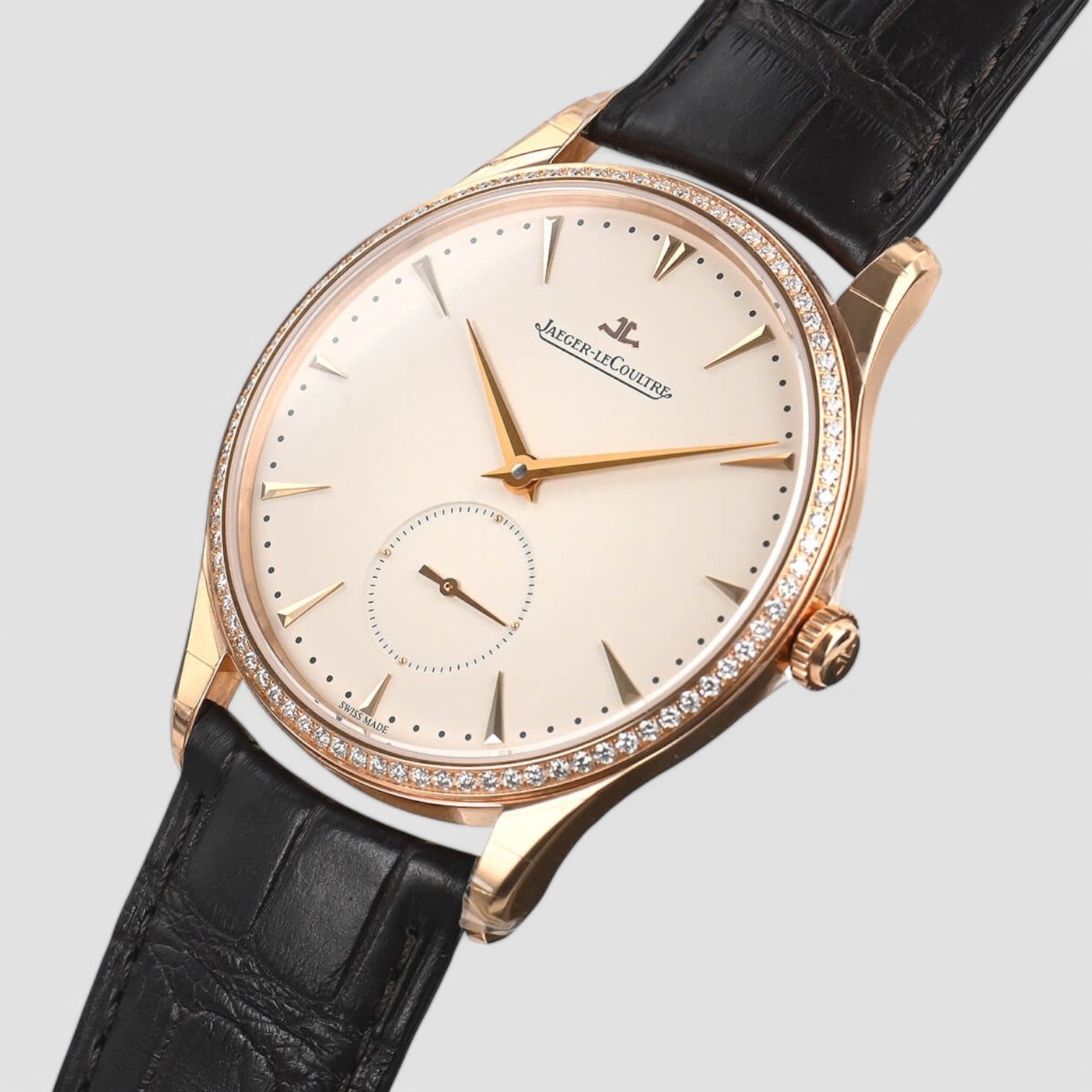 Master Grande Ultra Thin Silver Dial Diamond Bezel RG