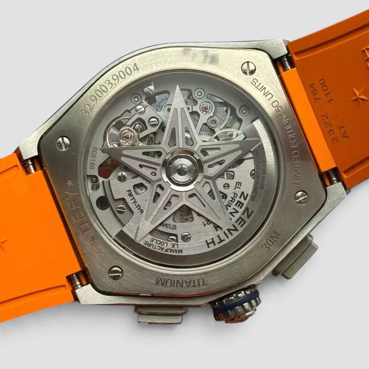 Defy Classic Limited Edition Rainbow Sapphire Bezel Titanium