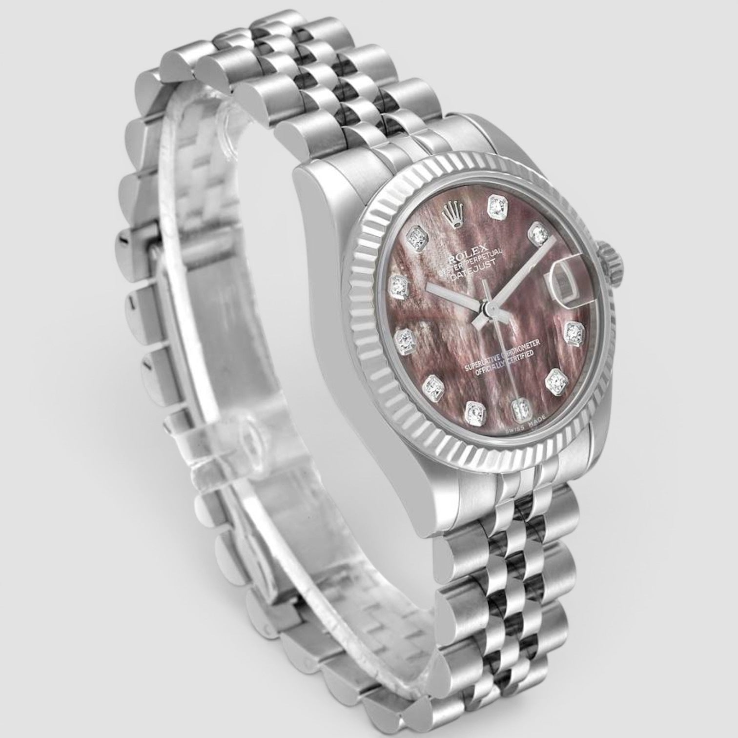 Rolex Datejust 31 Dark Tahiti MOP dial diamond jubilee 178274