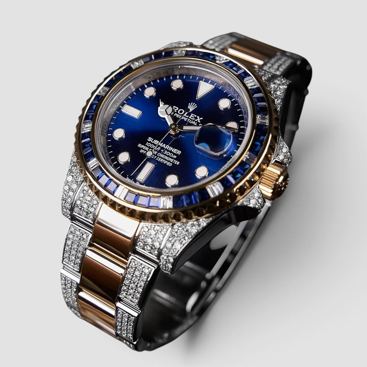 Submariner Date 41 Bluesy Custom Diamond-Set Bezel