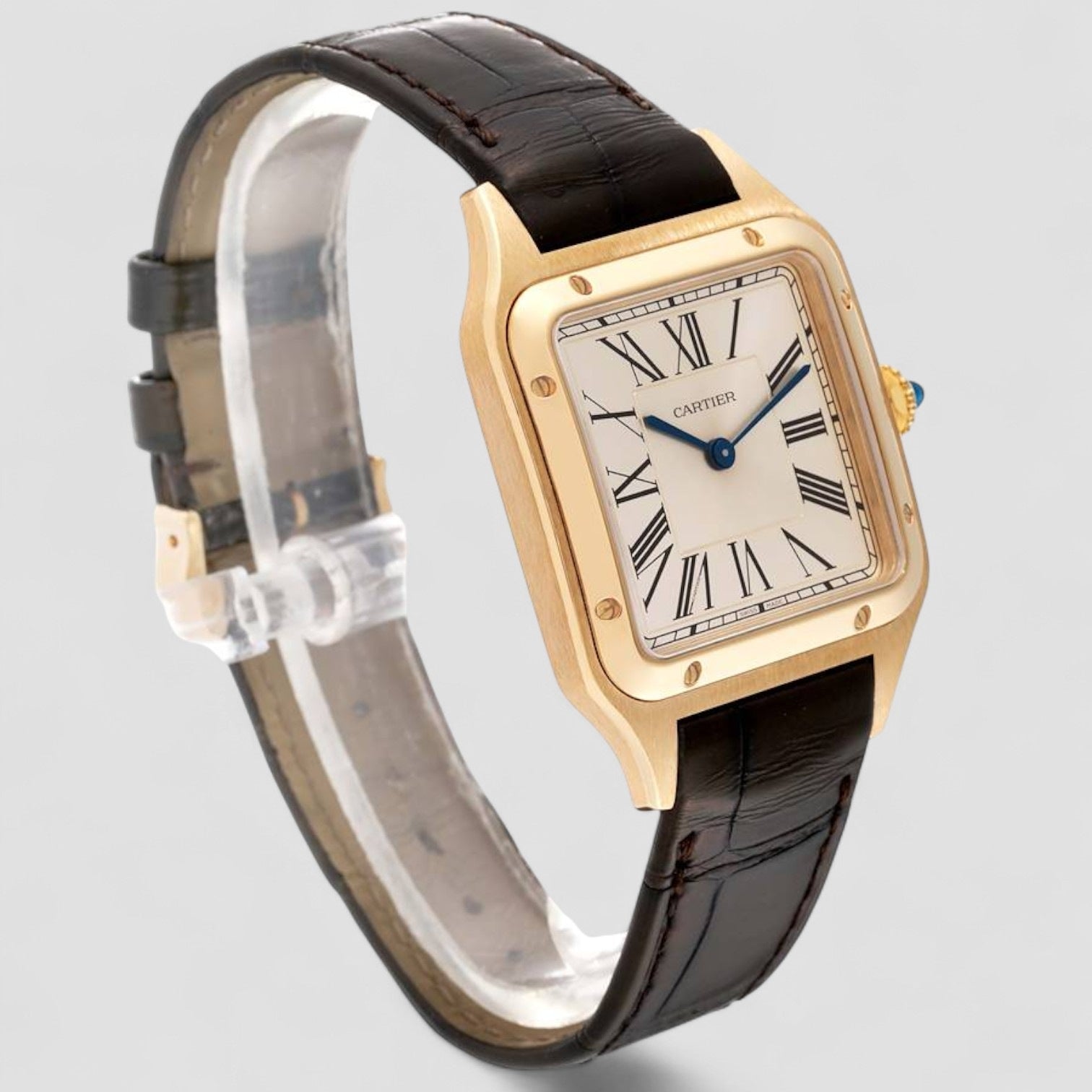 Santos Dumont La Baladeuse Large Limited Edition Yellow Gold Mens Watch