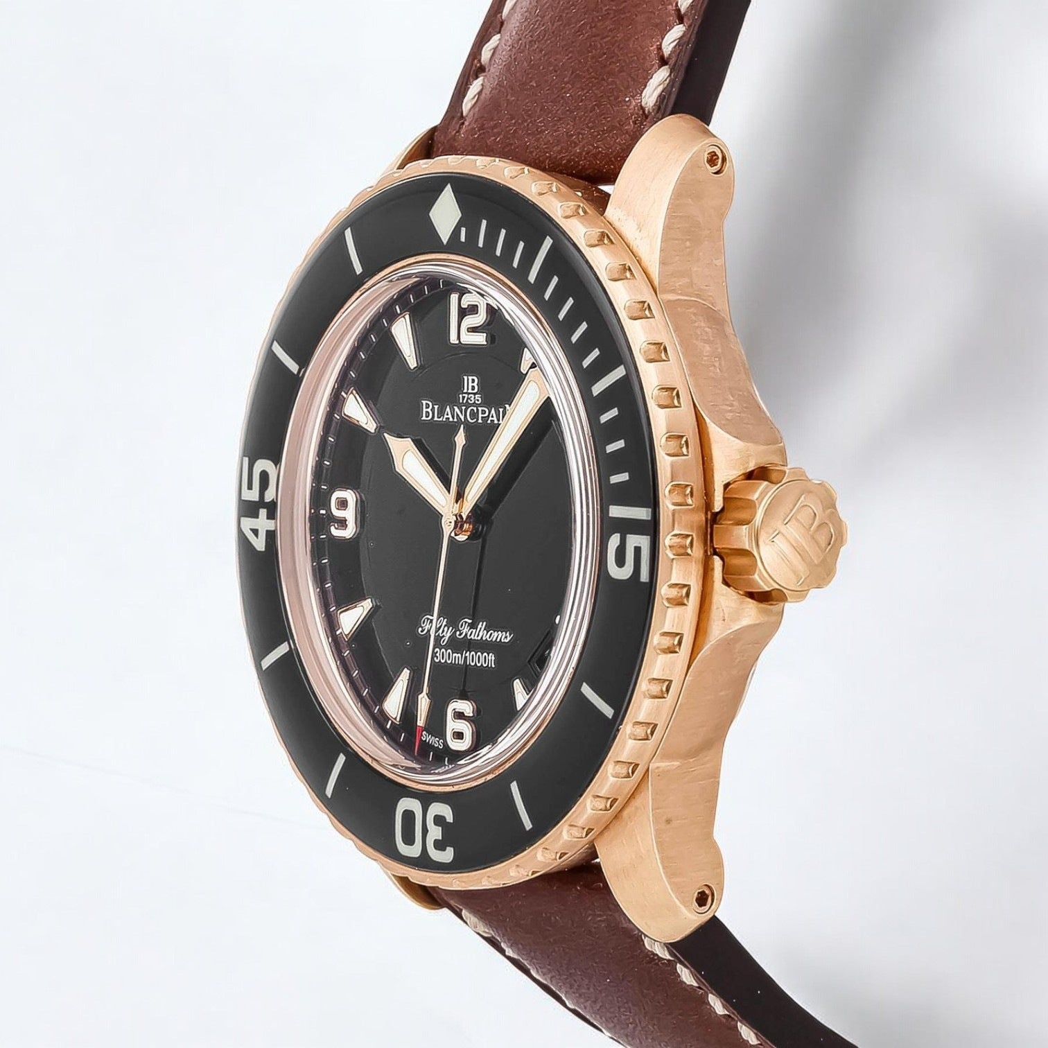Fifty Fathoms 18K Rose Gold / Leather