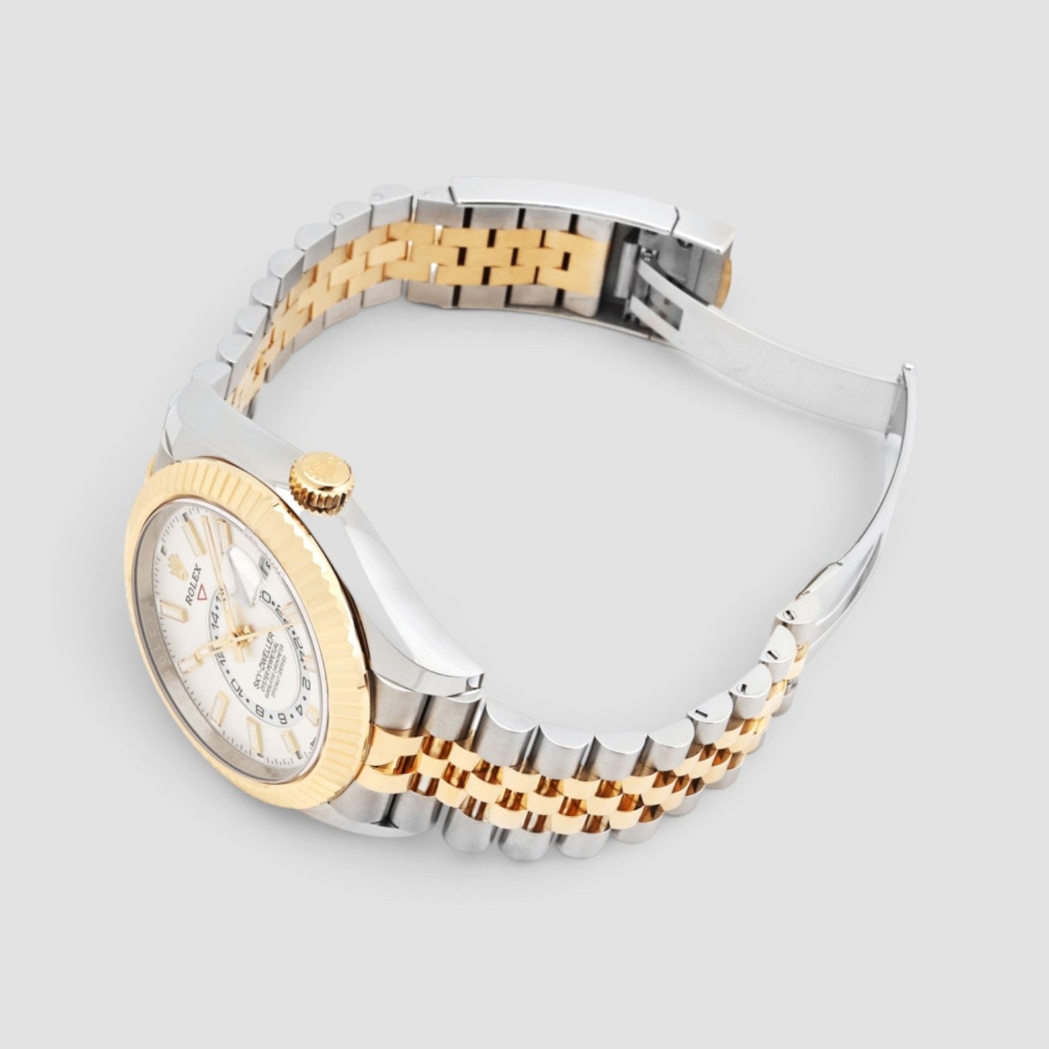 Sky-Dweller 42mm Gold & Steel White Dial