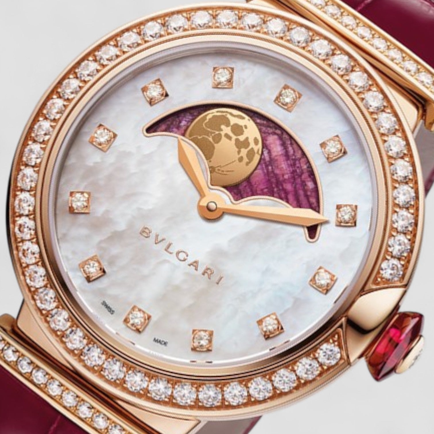 Lvcea Moon Phases Pink Gold Diamonds