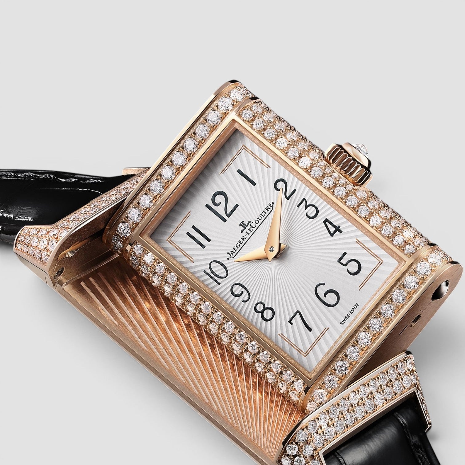 One Manual Pink Gold Diamond Duetto Ladies Watch