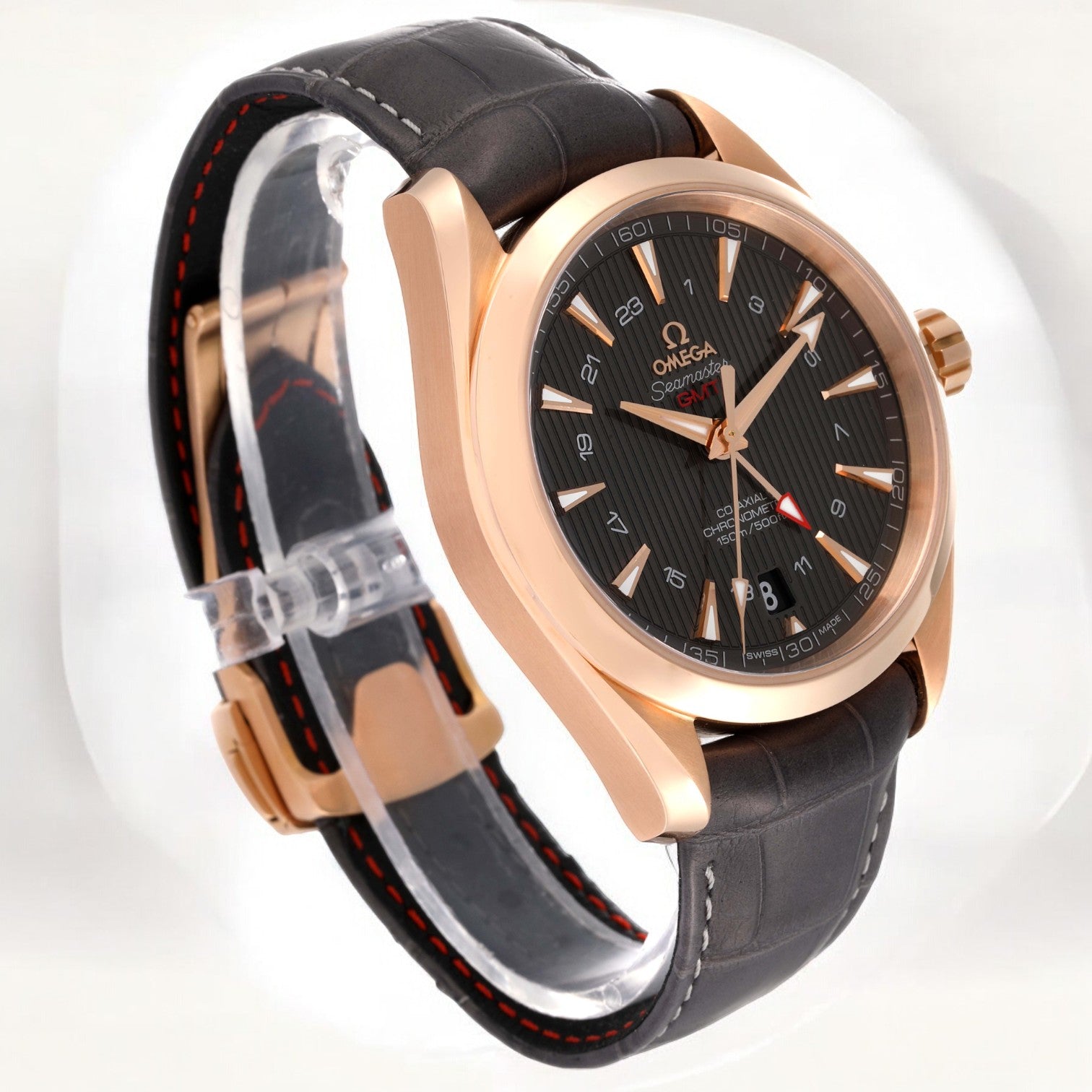 Aqua Terra GMT Brown Dial Rose Gold 43MM