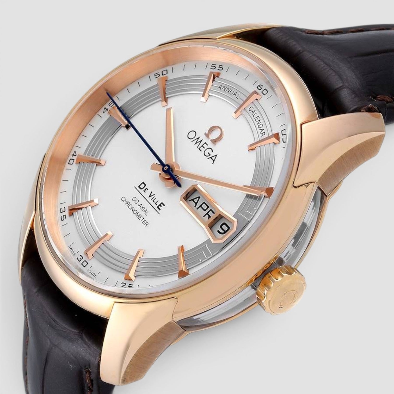 De Ville Hour Vision 41mm 18K Rose Gold Silver Dial