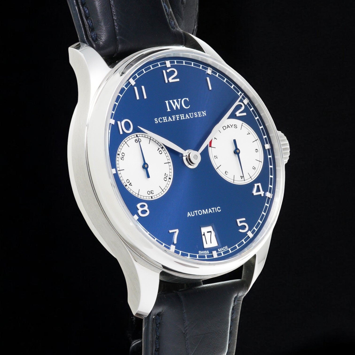 Portuguese 7 Day Automatic Laureus Edition Blue Dial SS 42MM